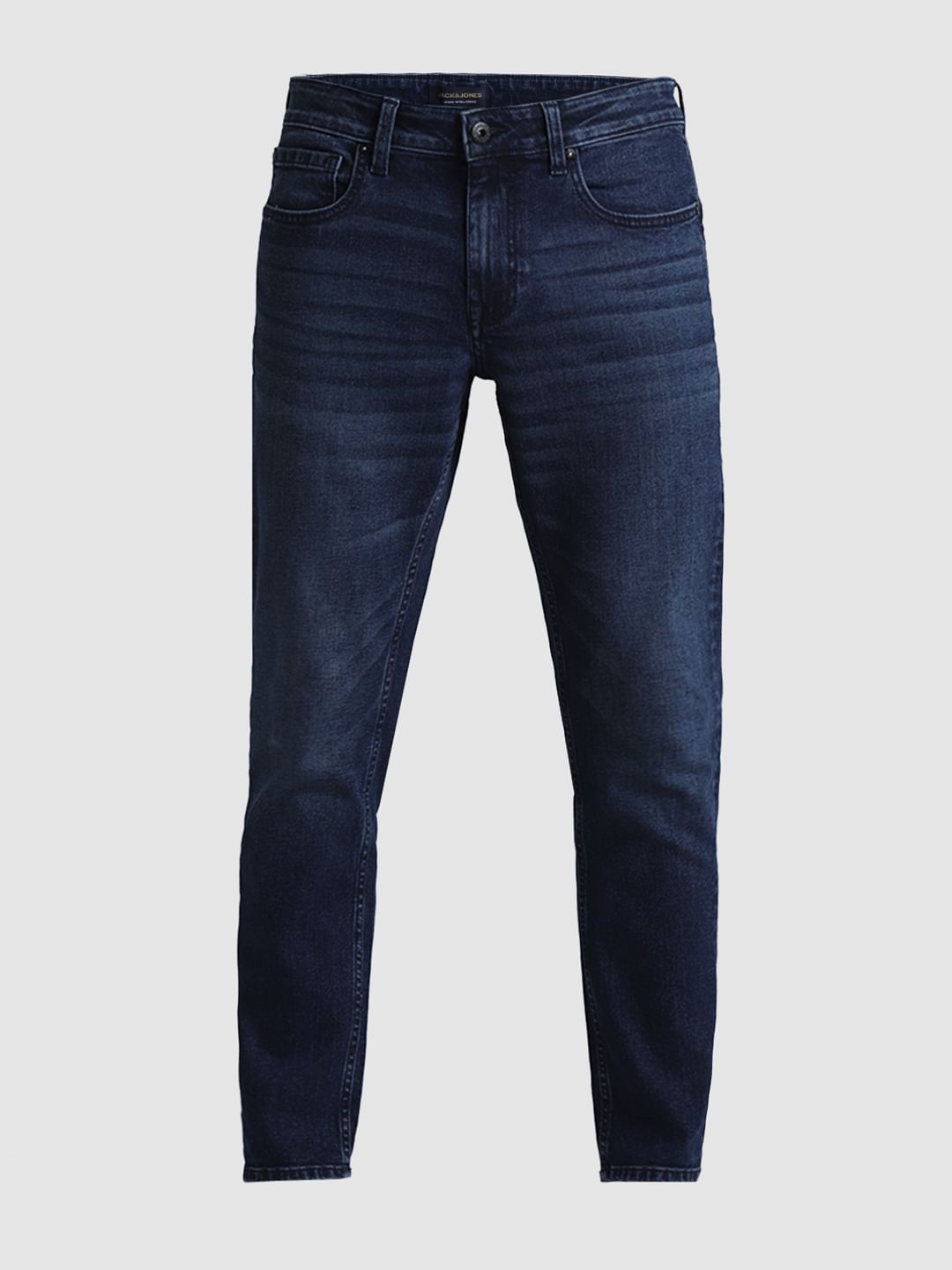 Dark Blue Mid Rise Brak Slim Fit Jeans