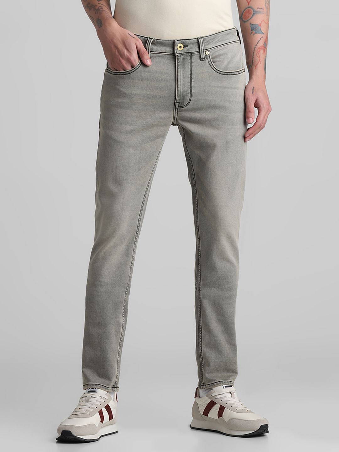 Green Low Rise Ben Skinny Fit Jeans