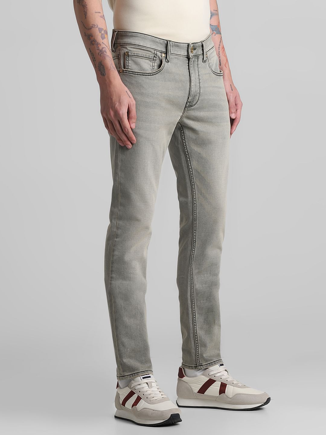 Green Low Rise Ben Skinny Fit Jeans