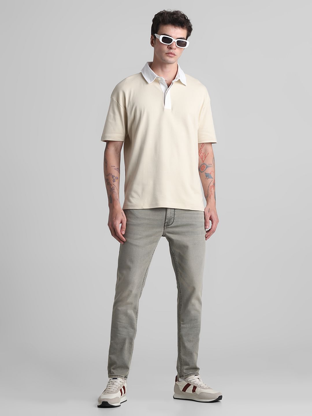 Green Low Rise Ben Skinny Fit Jeans