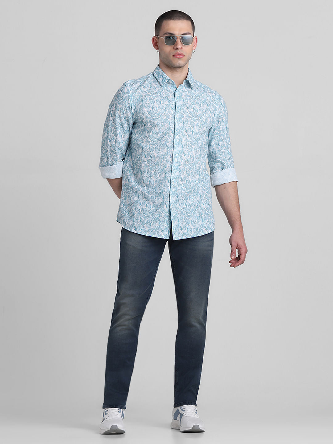 Dark Blue Low Rise Glenn Slim Fit Jeans