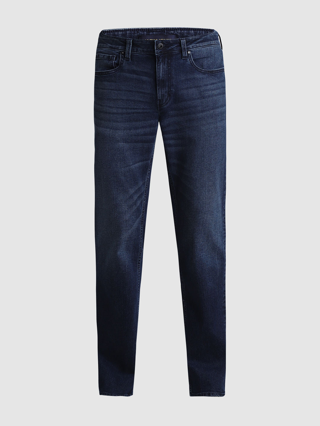 Dark Blue Mid Rise Clark Regular Fit Jeans
