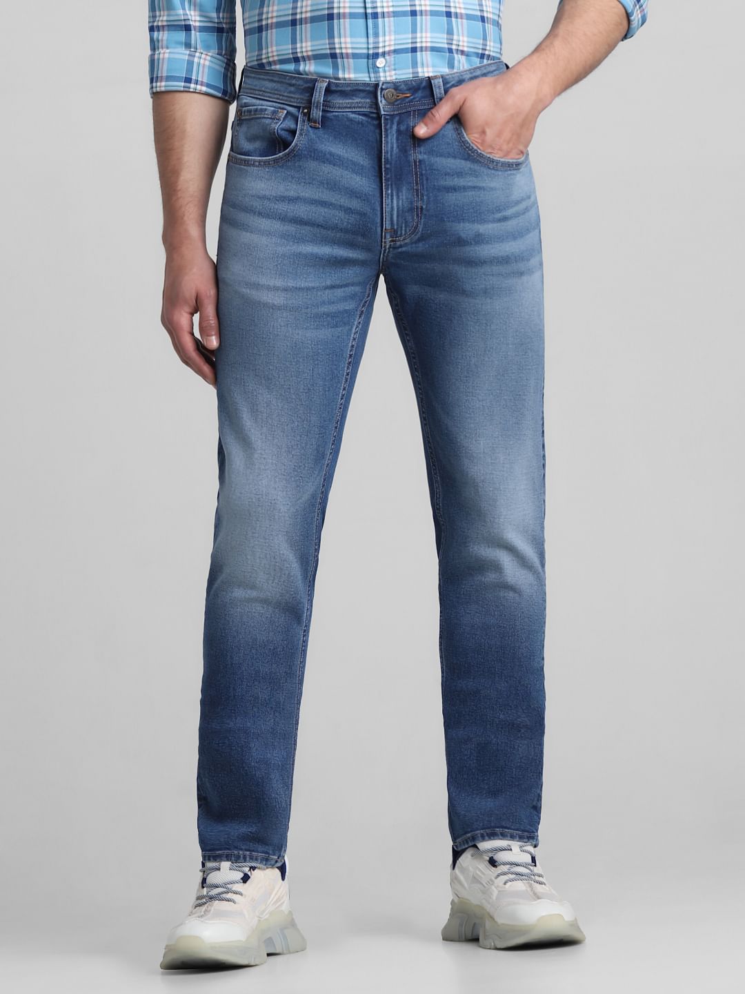 Blue Low Rise Ben Skinny Fit Jeans
