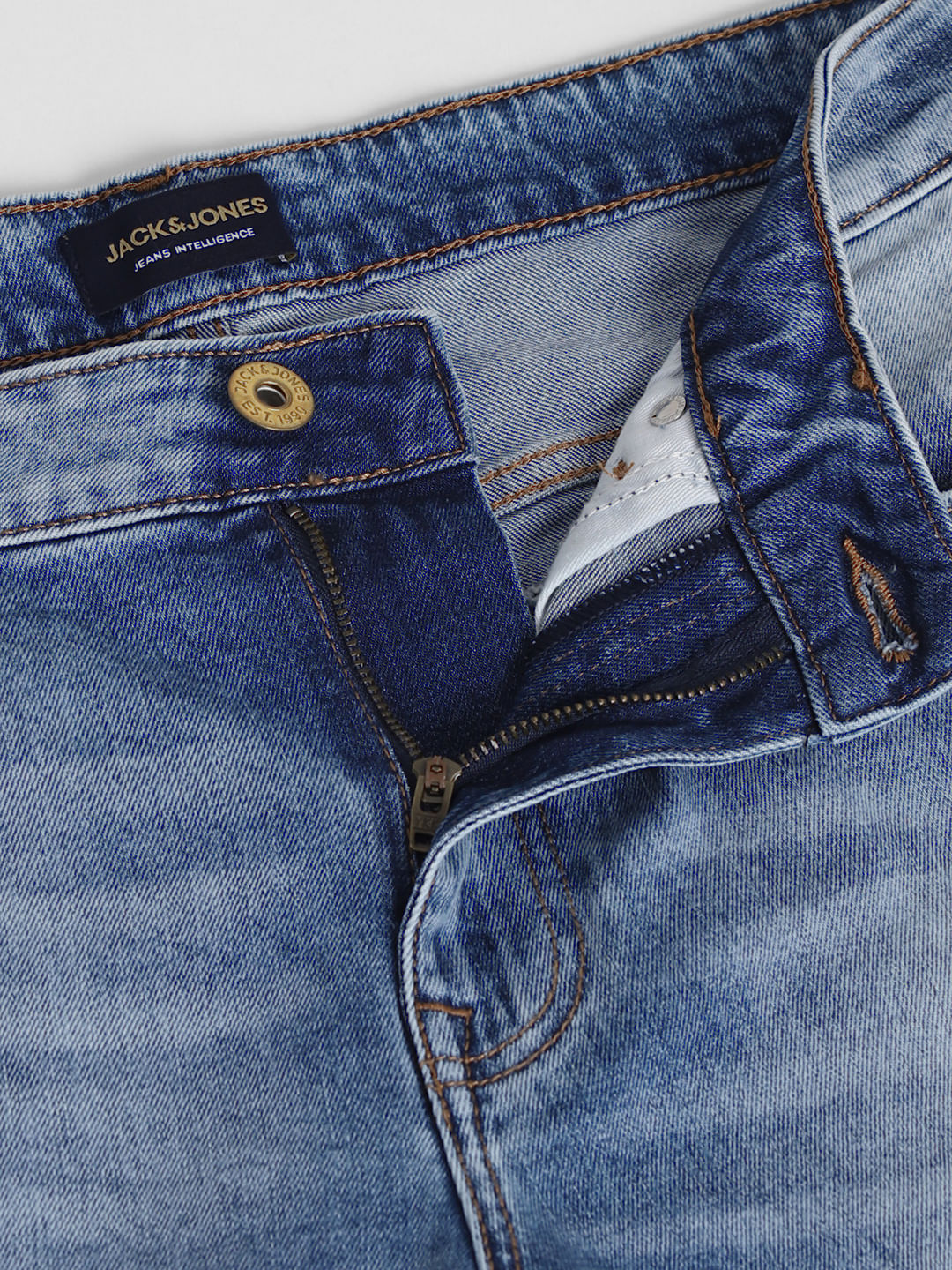 Light Blue Distressed Clark Regular Fit Jeans