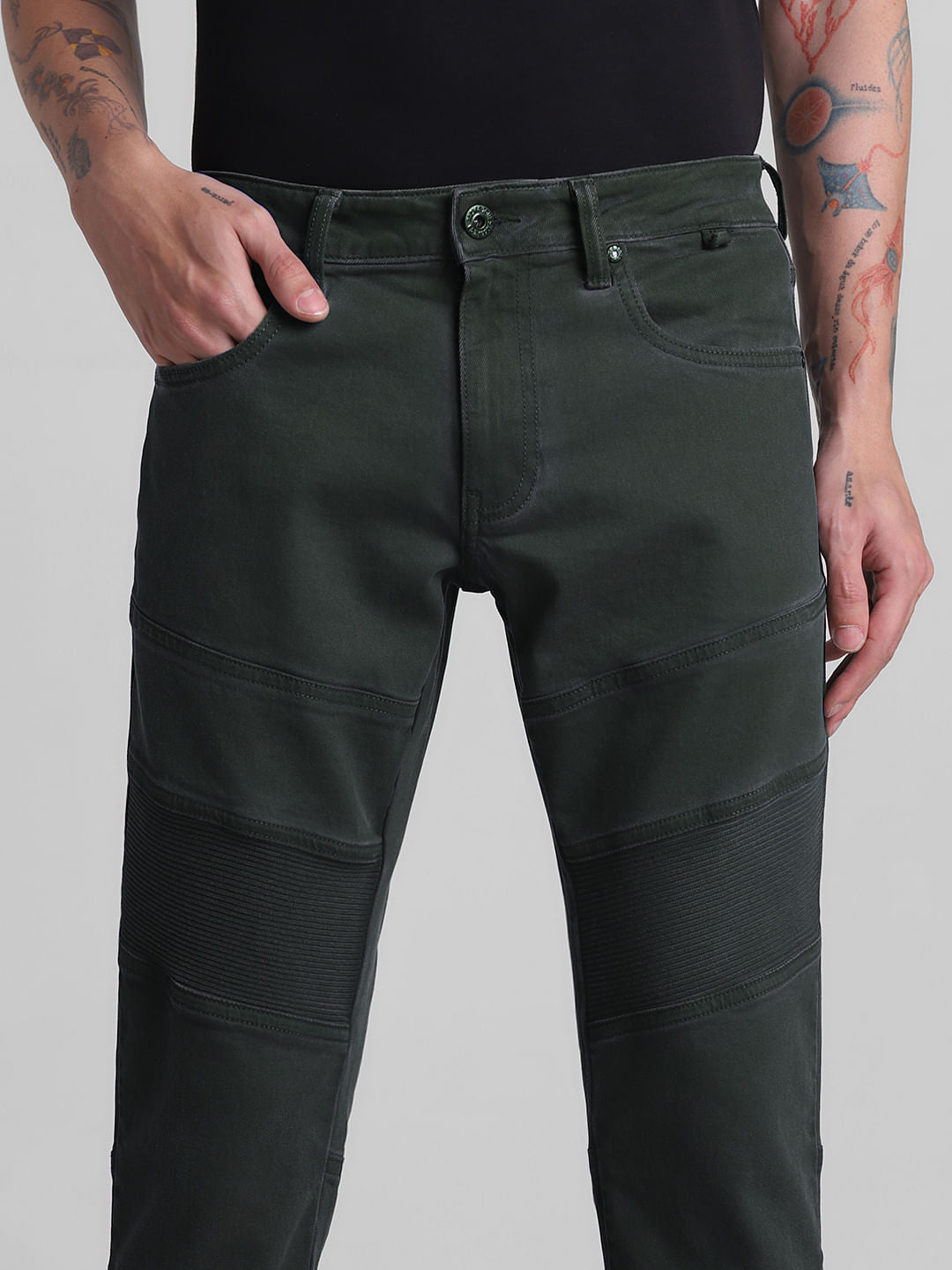 Green Low Rise Simon Anti Fit Jeans