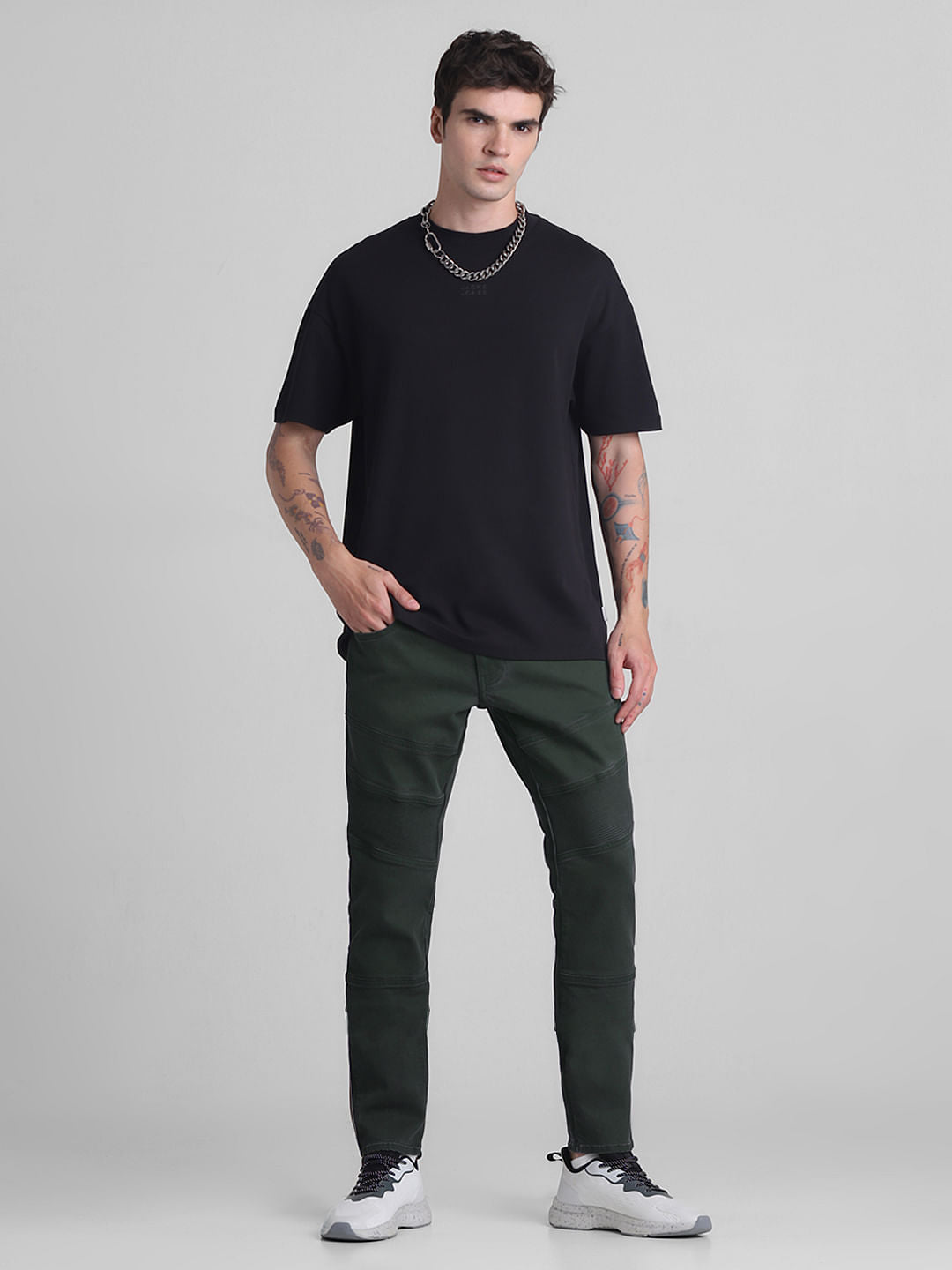 Green Low Rise Simon Anti Fit Jeans
