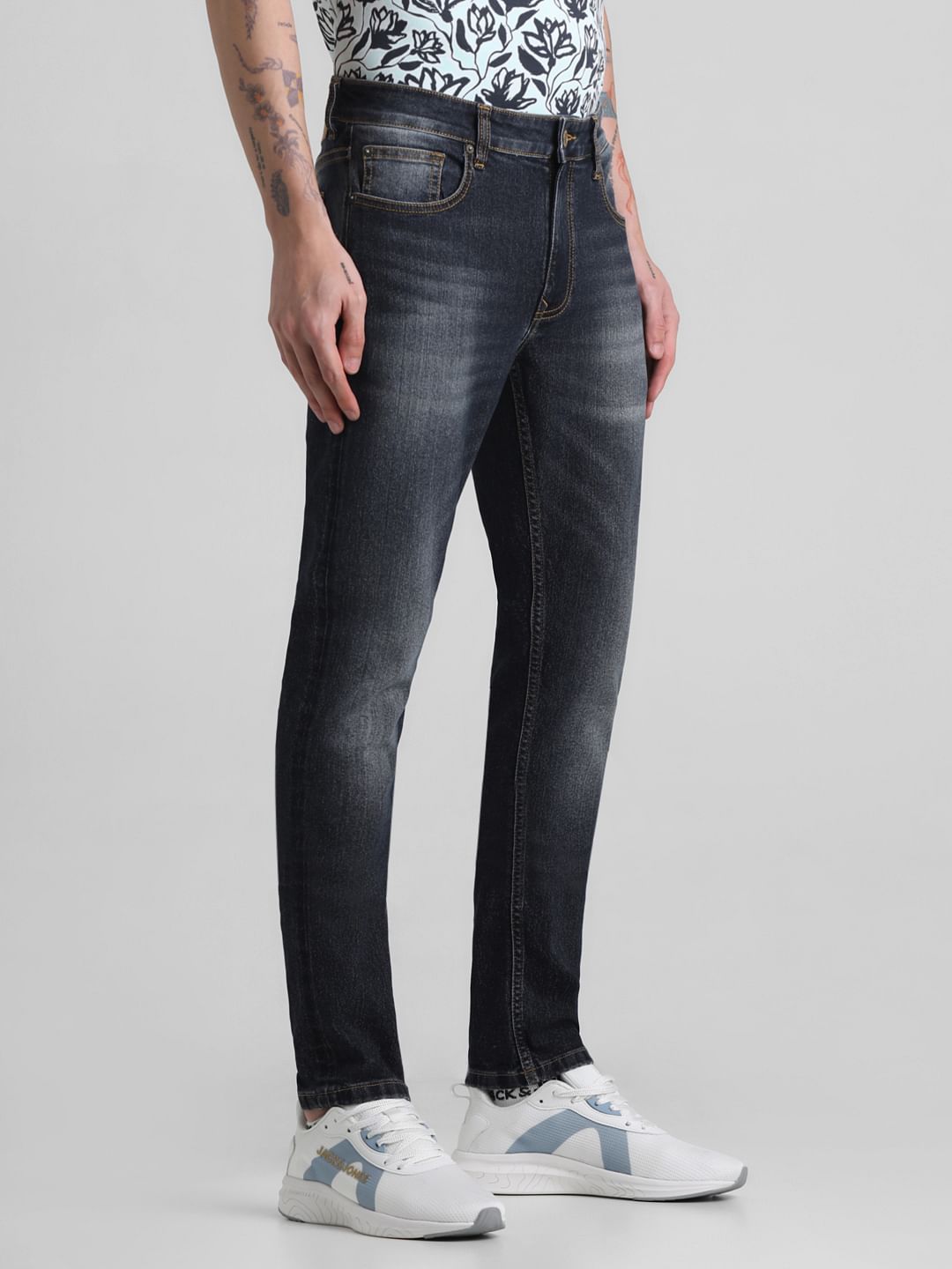 Dark Blue Low Rise Liam Skinny Jeans