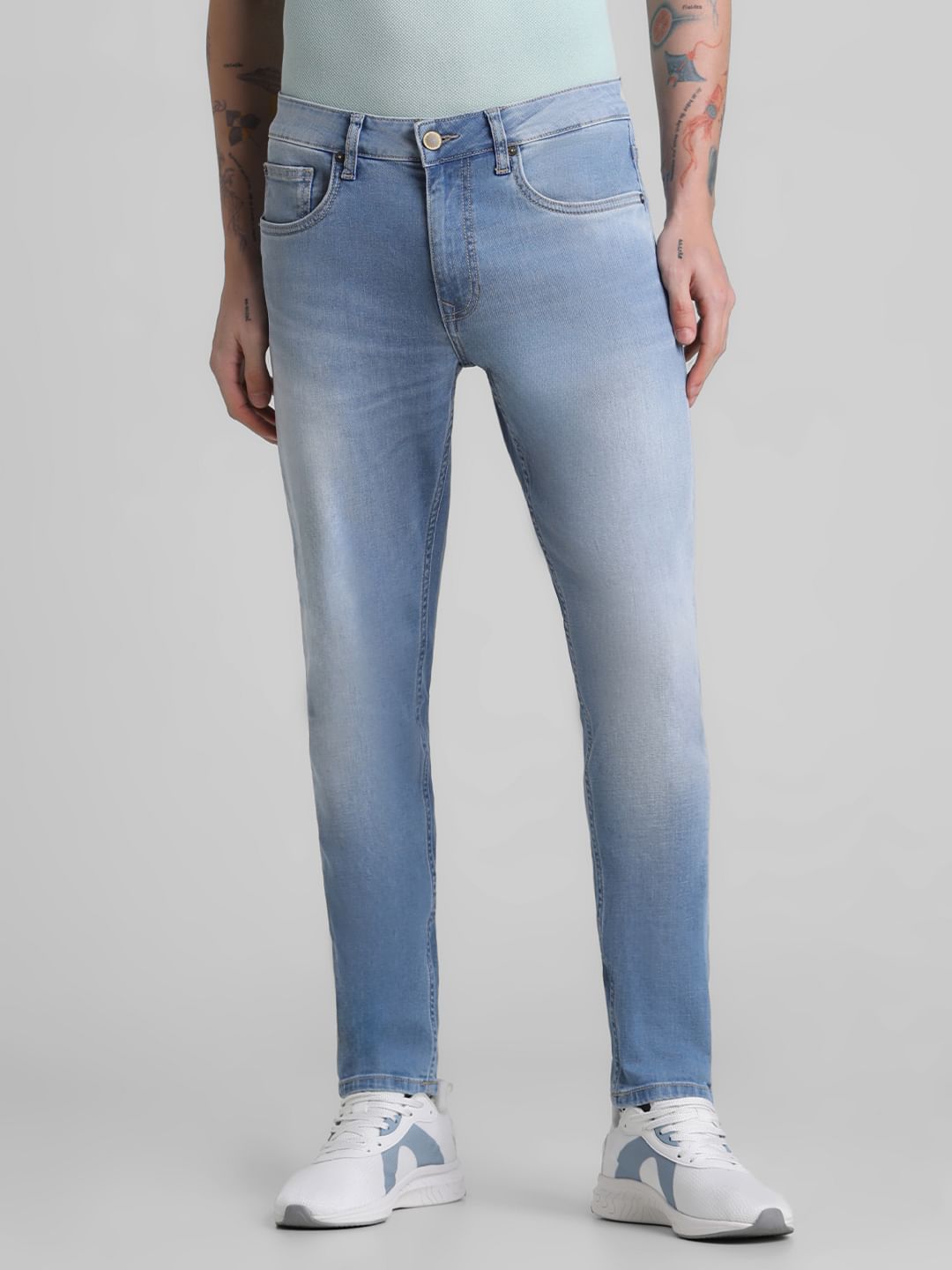 Light Blue Low Rise Liam Skinny Jeans