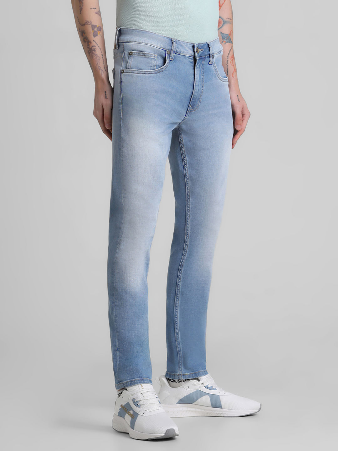 Light Blue Low Rise Liam Skinny Jeans
