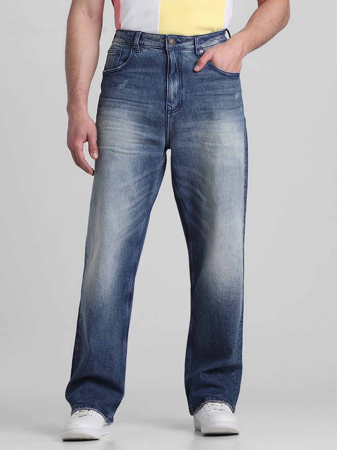 Blue High Rise Dario Loose Fit Jeans
