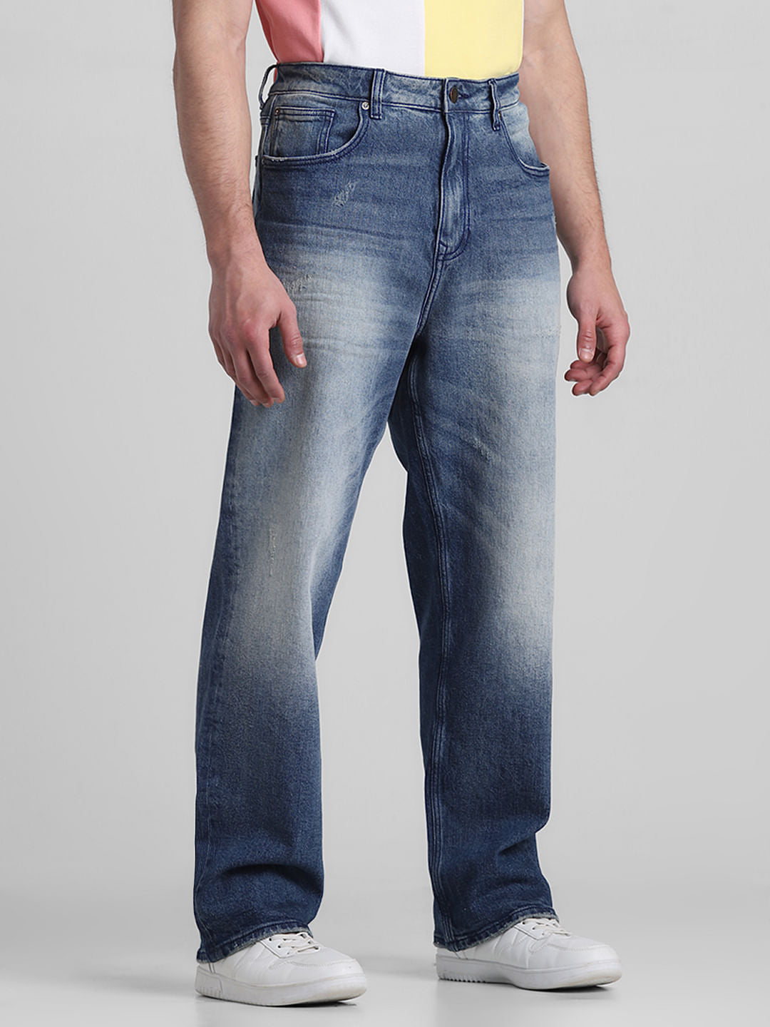 Blue High Rise Dario Loose Fit Jeans