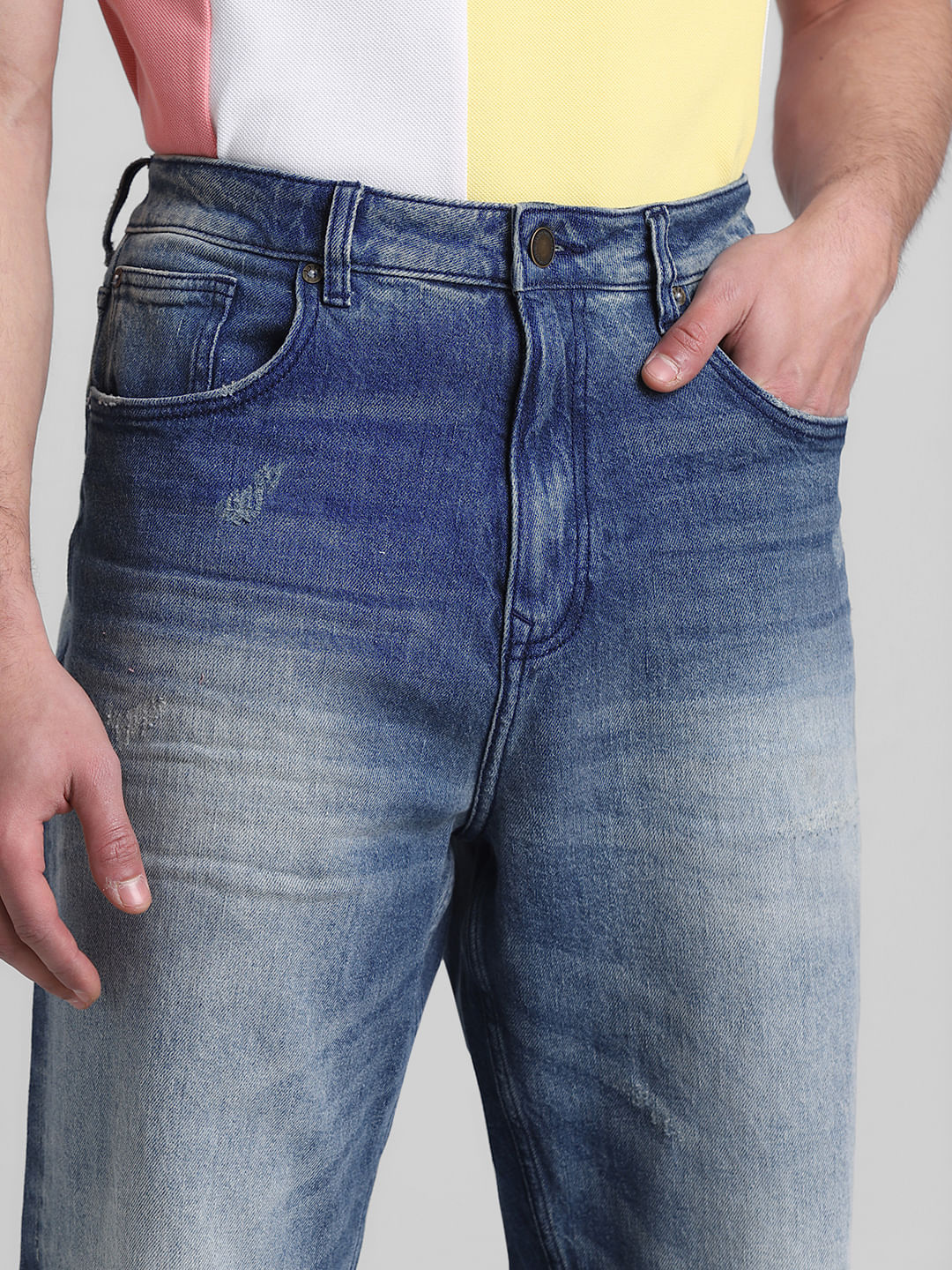 Blue High Rise Dario Loose Fit Jeans