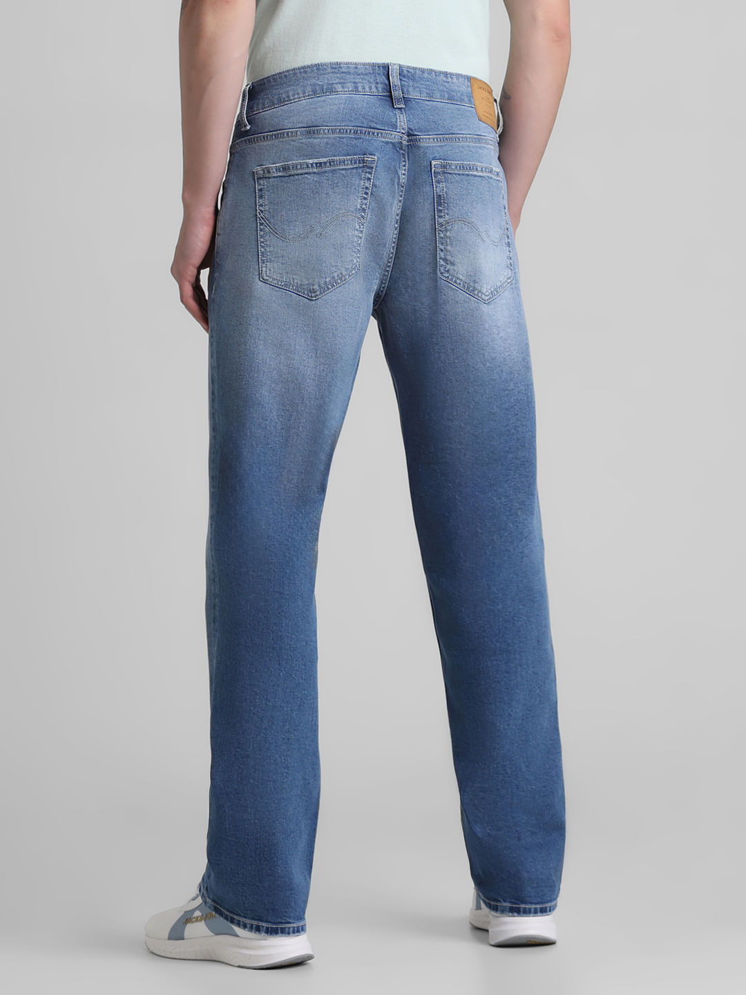 Light Blue Mid Rise Clark Regular Fit Jeans