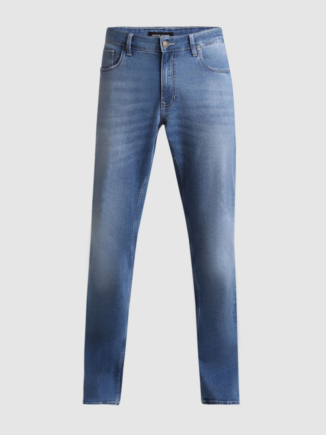 Light Blue Mid Rise Clark Regular Fit Jeans