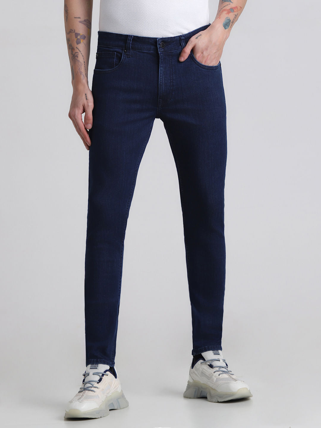 Dark Blue Low Rise Liam Skinny Fit Jeans