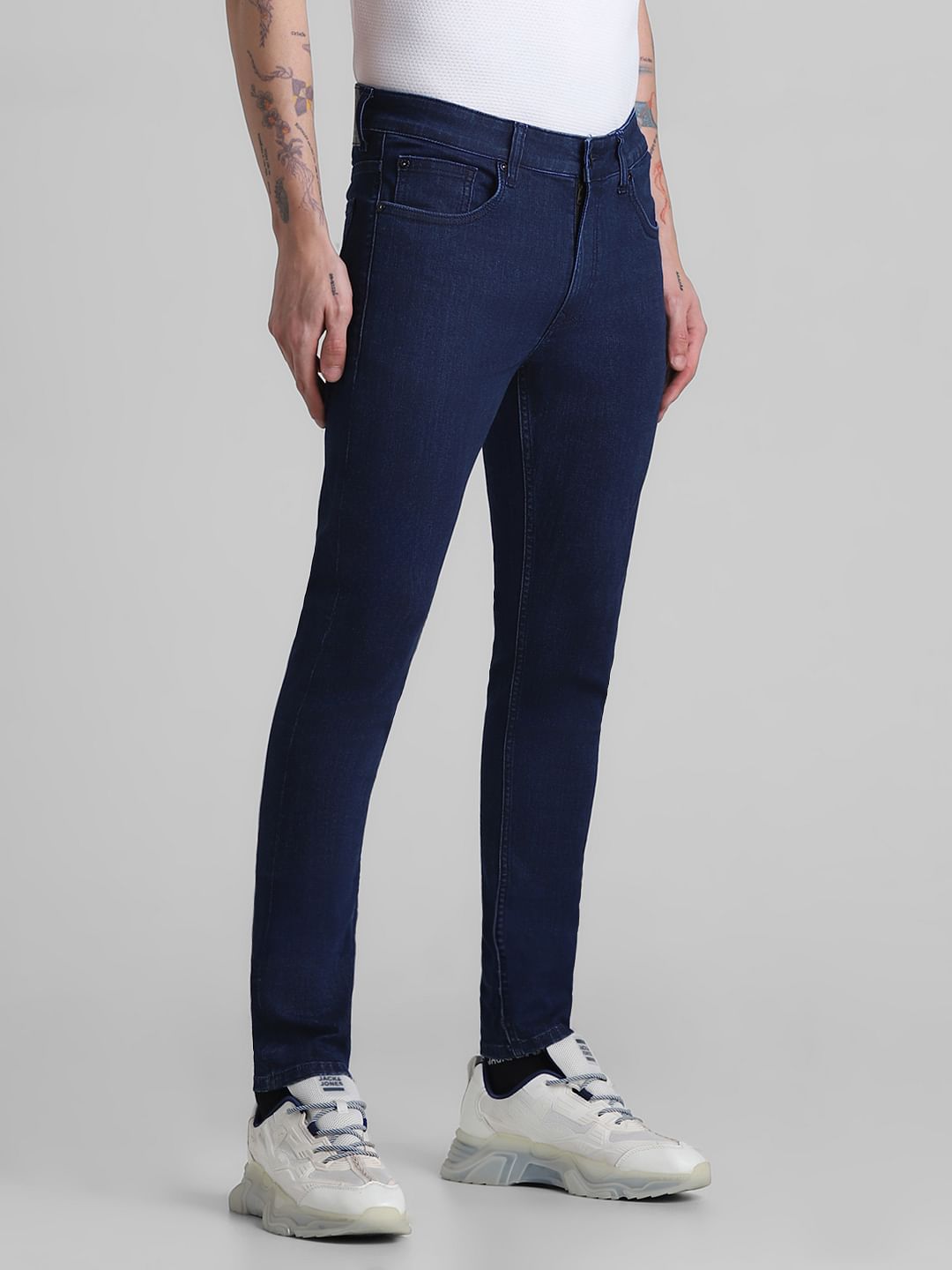 Dark Blue Low Rise Liam Skinny Fit Jeans
