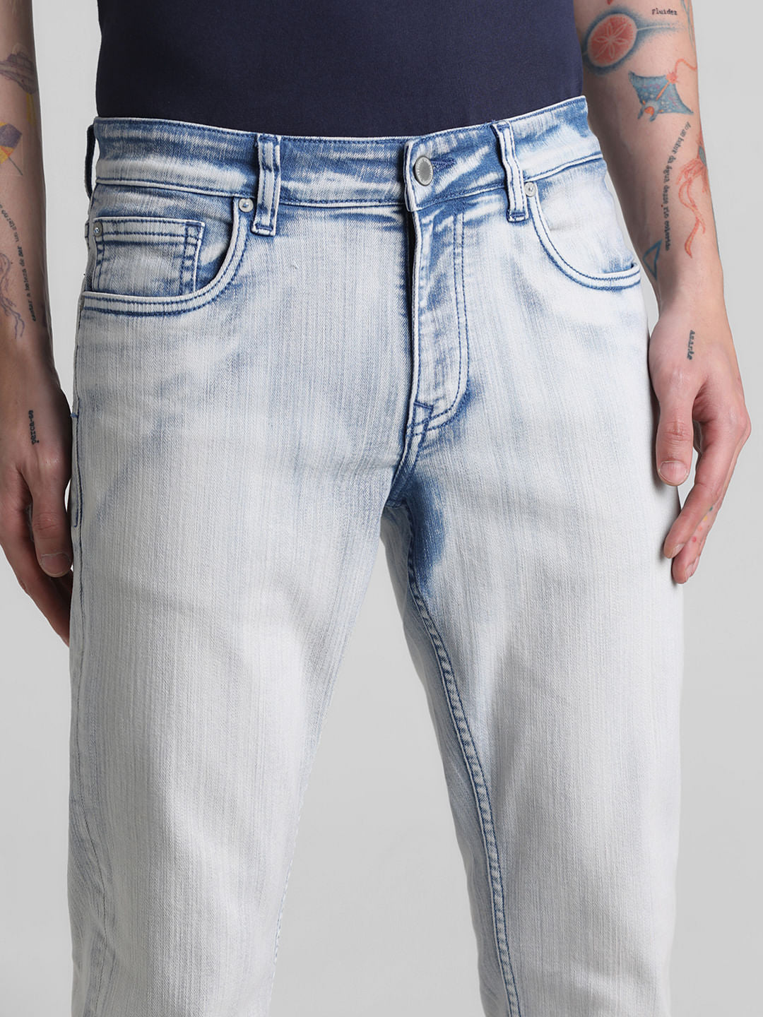 Light Blue Low Rise Glenn Slim Fit Jeans