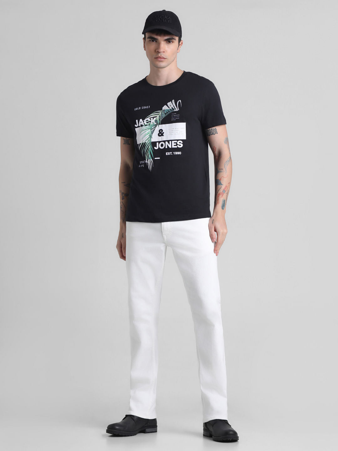 White Mid Rise Clark Regular Fit Jeans