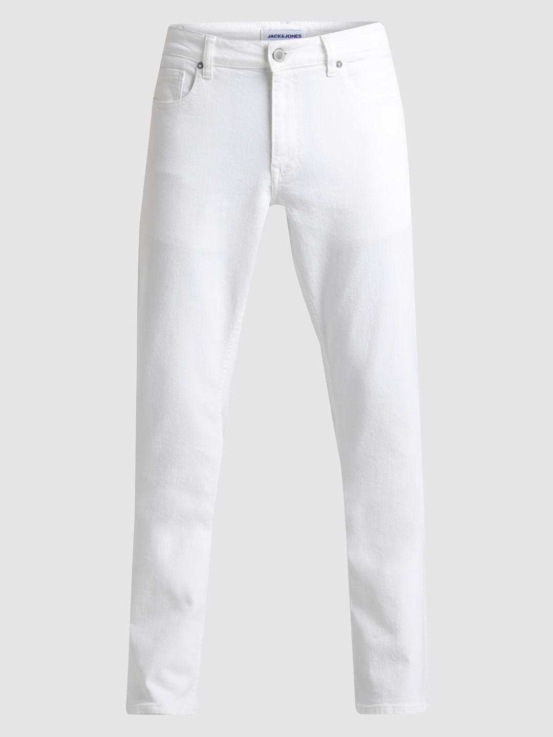 White Mid Rise Clark Regular Fit Jeans