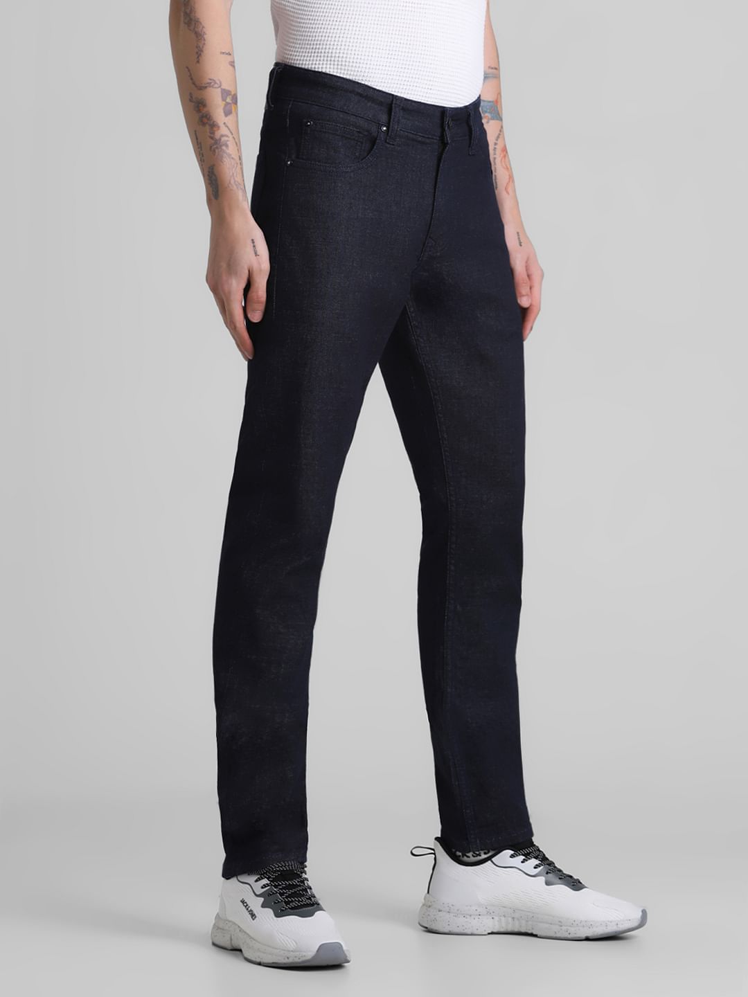 Dark Blue Low Rise Glenn Slim Fit Jeans