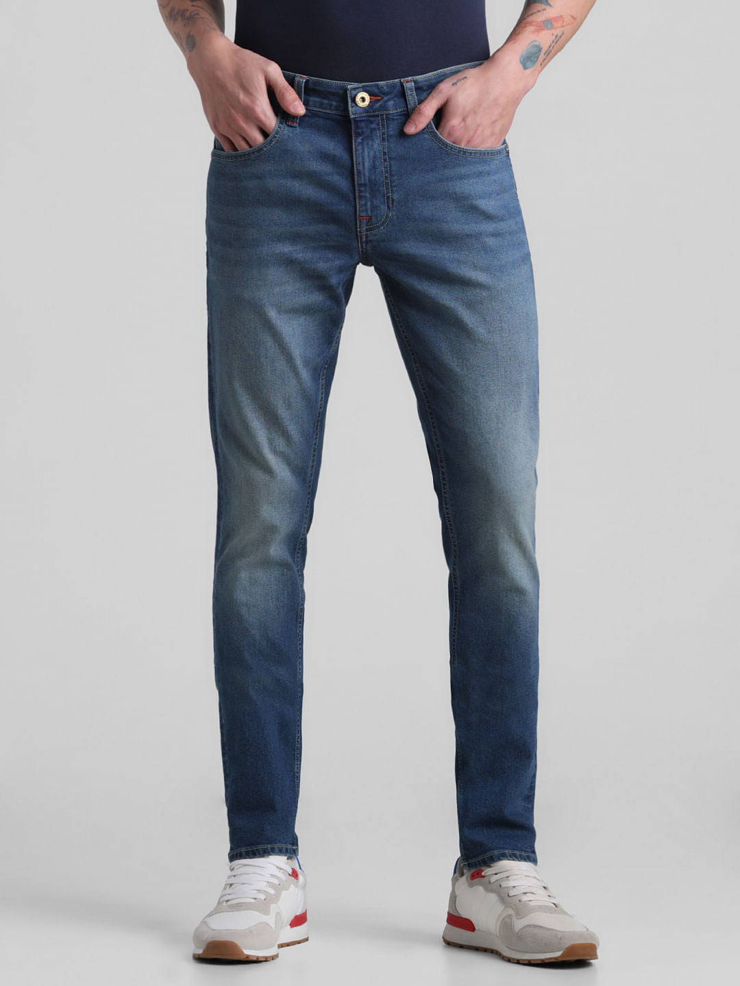 Blue Low Rise Glenn Slim Fit Jeans