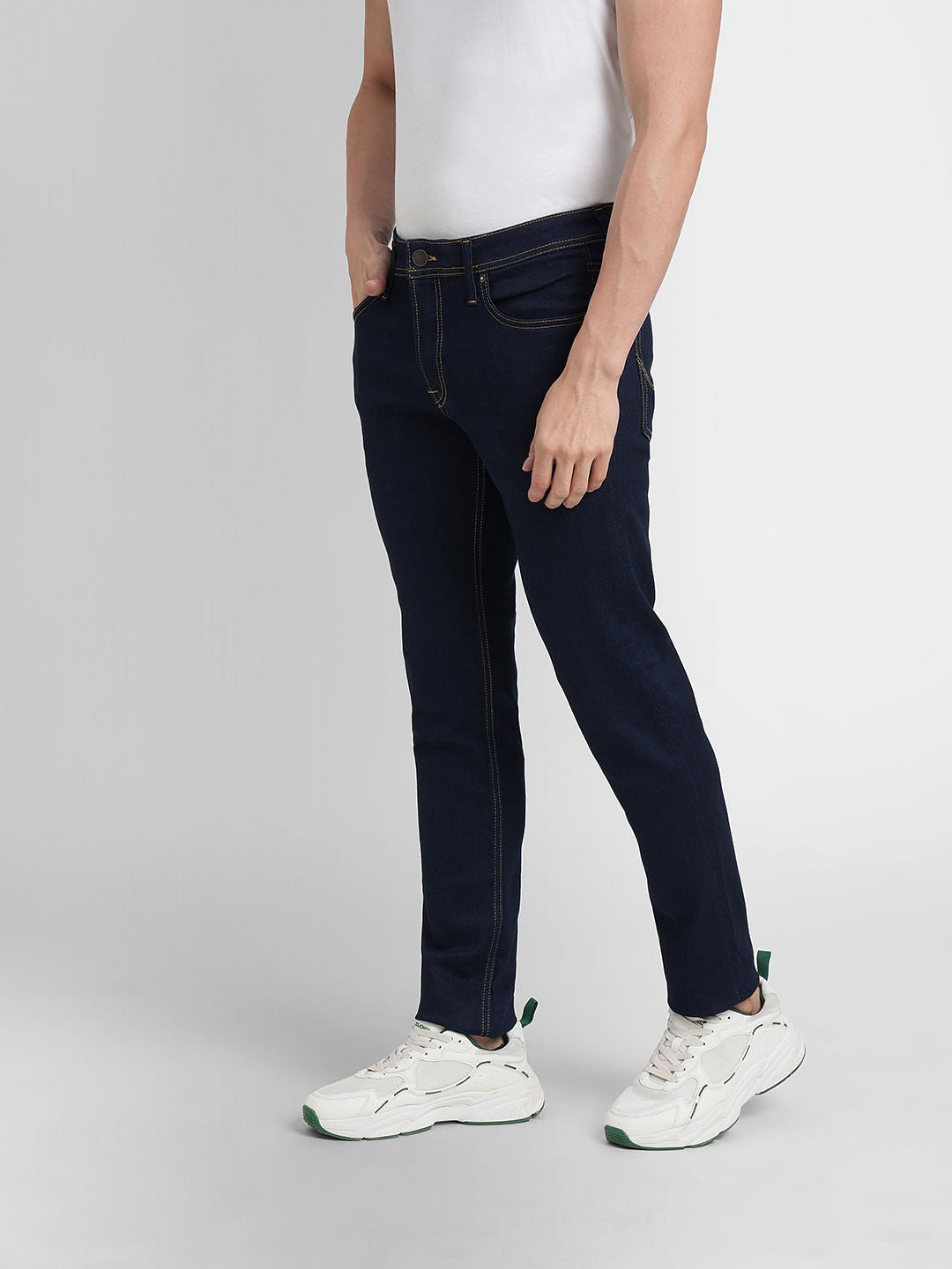 Dark Blue Low Rise Glenn Slim Fit Jeans