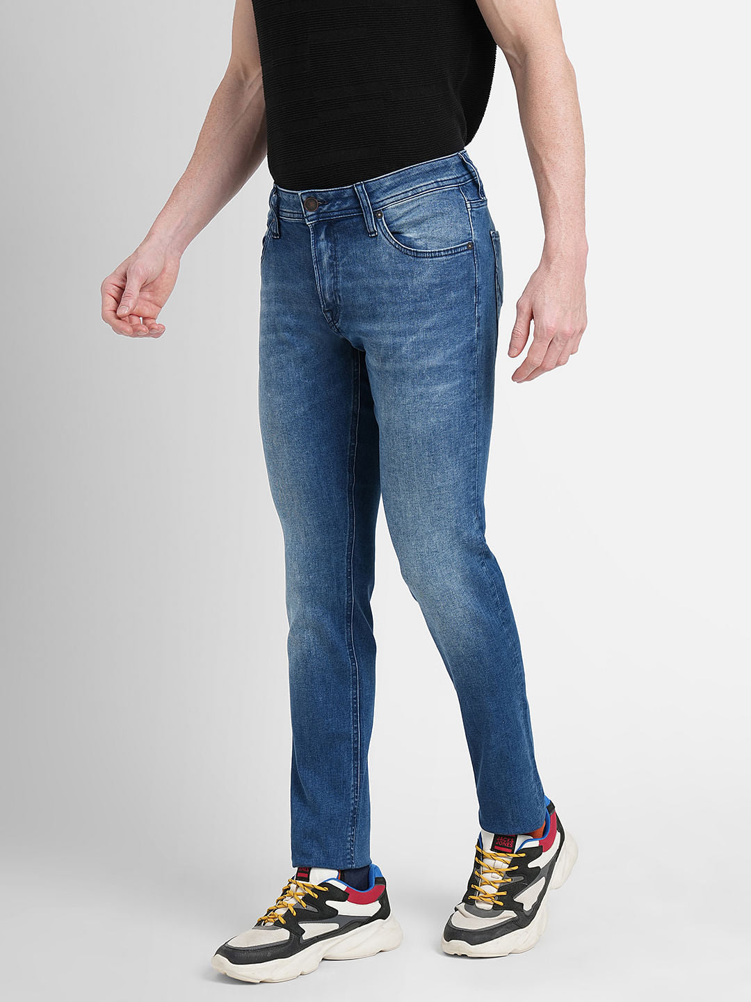 Blue Low Rise Glenn Slim Fit Jeans