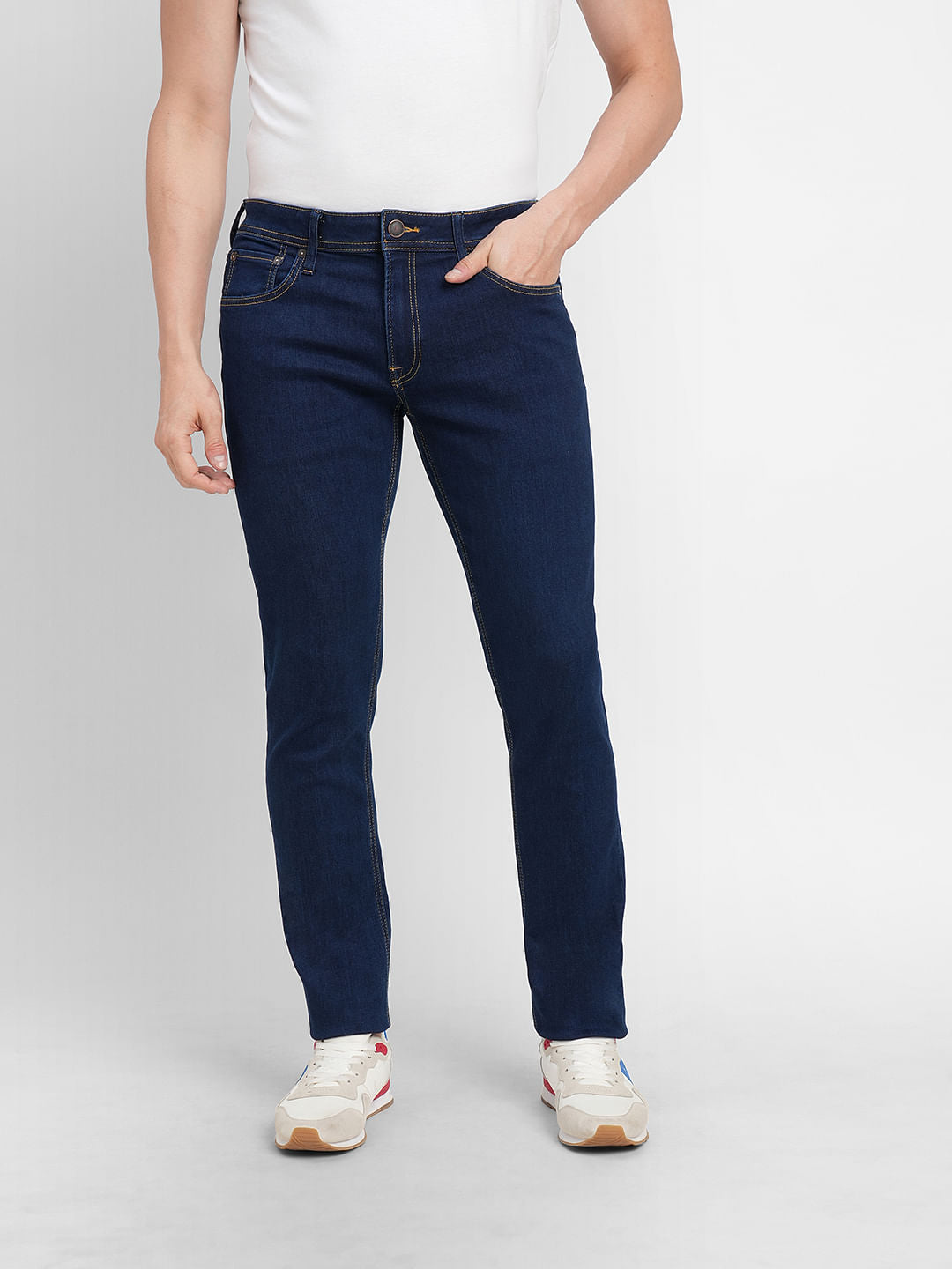 Dark Blue Low Rise Glenn Slim Fit Jeans