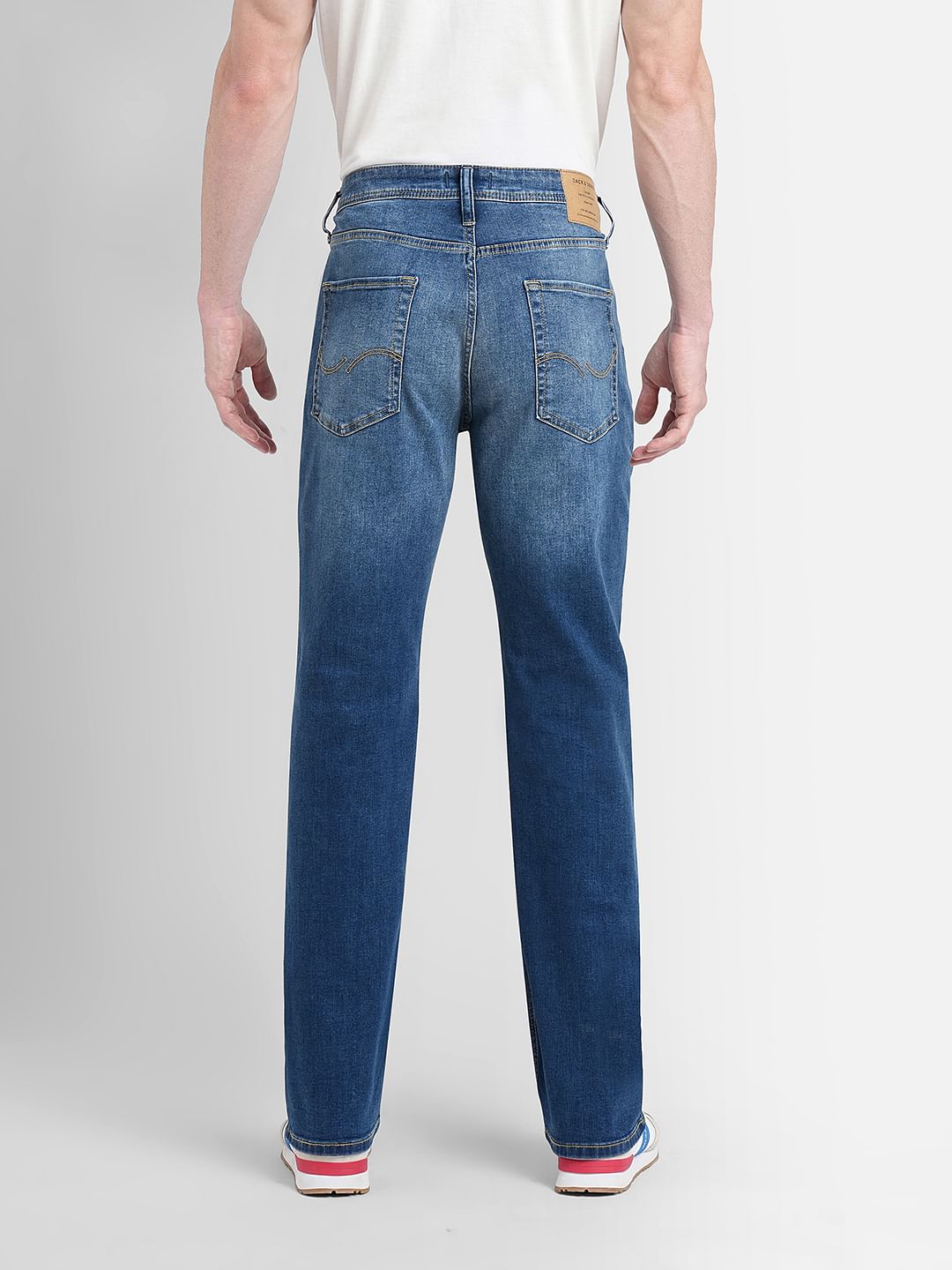 Blue High Rise Washed Ray Bootcut Jeans