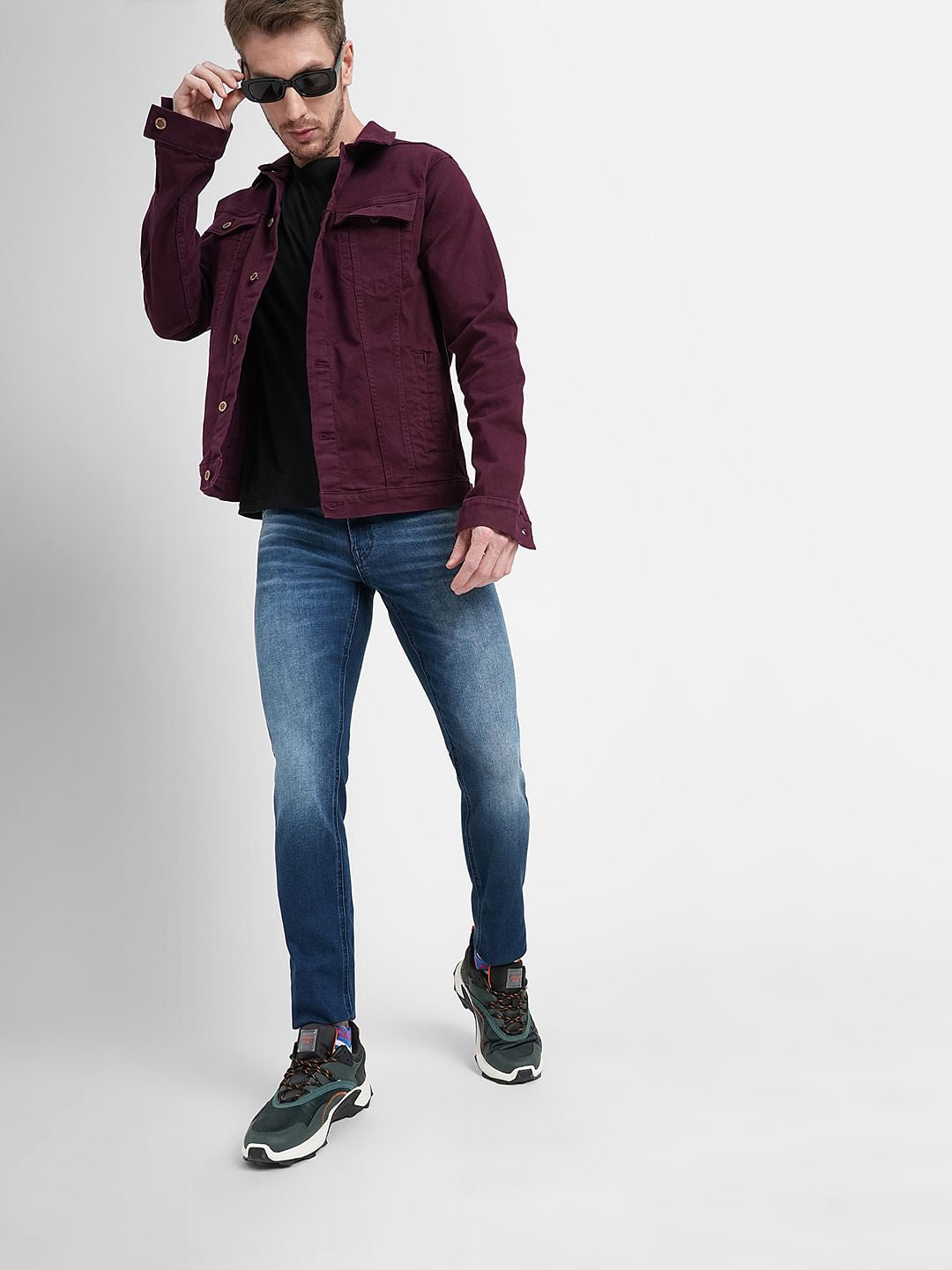 Dark Blue Low Rise Glenn Slim Fit Jeans