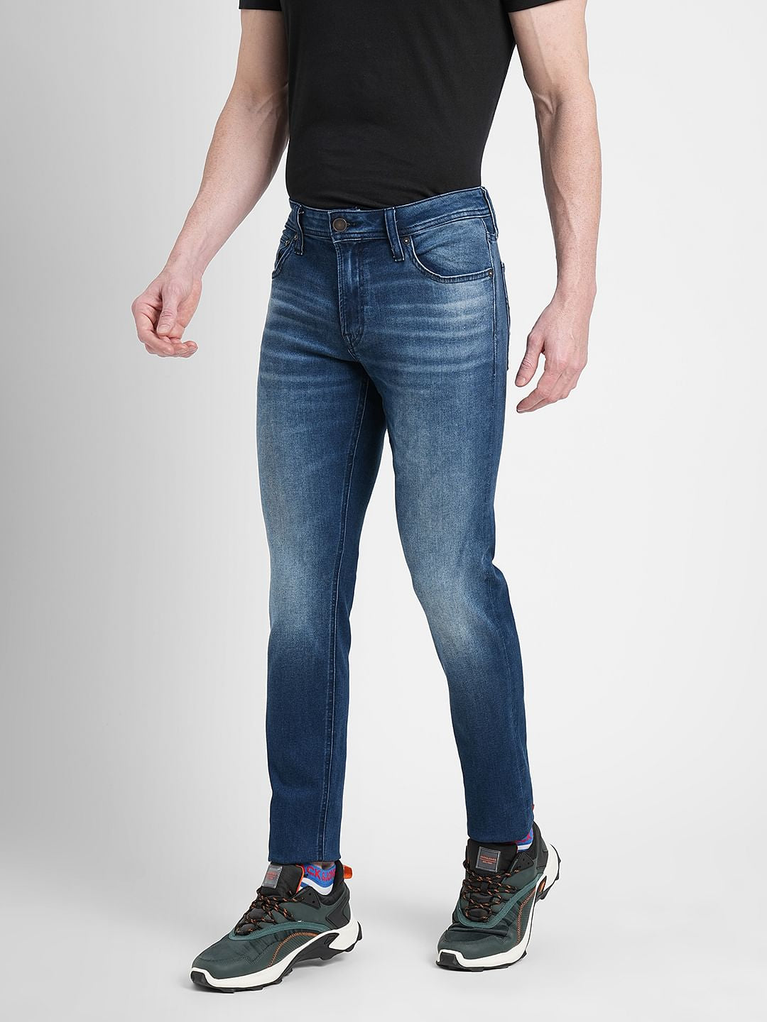 Dark Blue Low Rise Glenn Slim Fit Jeans