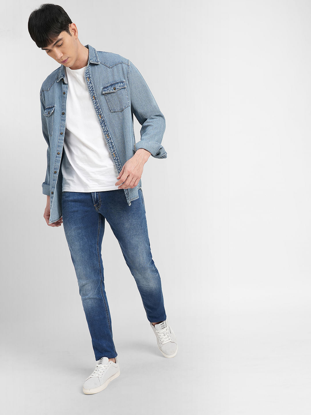 Dark Blue Low Rise Glenn Slim Fit Jeans