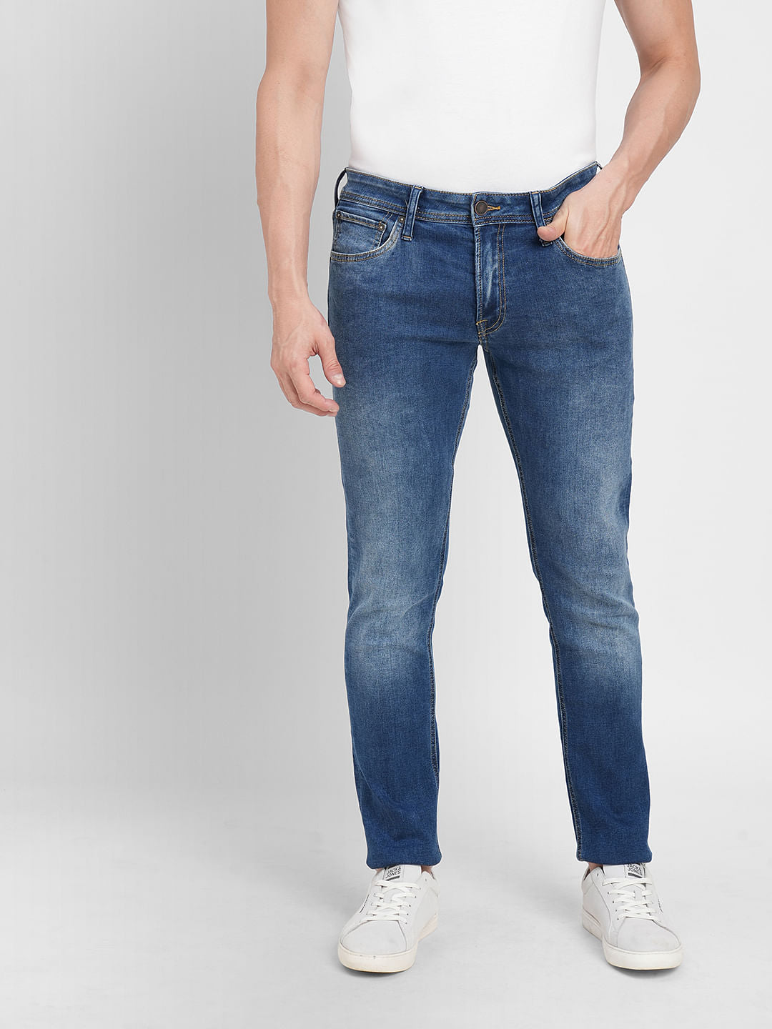 Dark Blue Low Rise Glenn Slim Fit Jeans