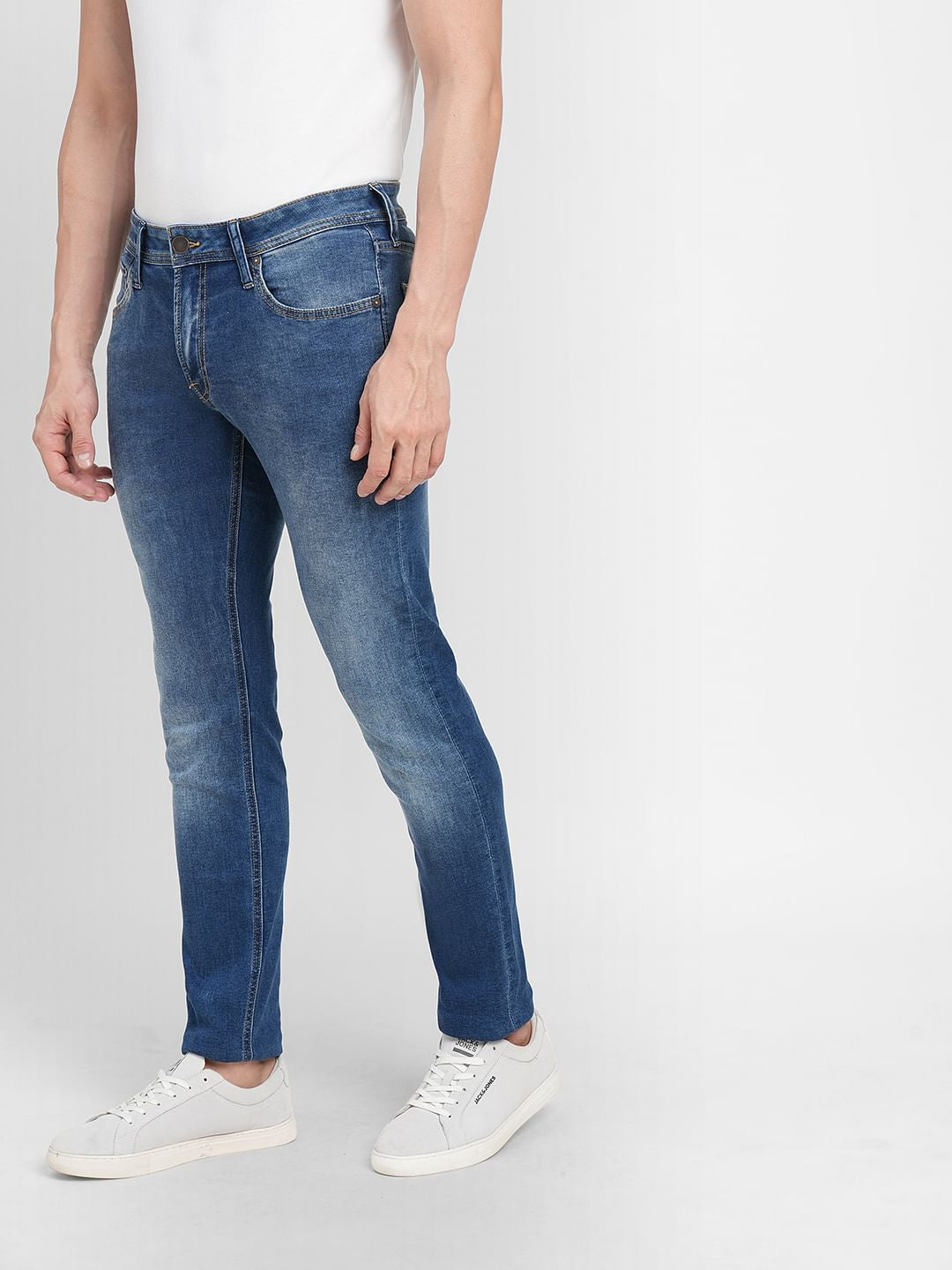 Dark Blue Low Rise Glenn Slim Fit Jeans