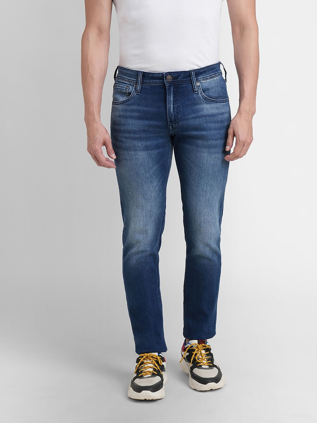Dark Blue Low Rise Glenn Slim Fit Jeans