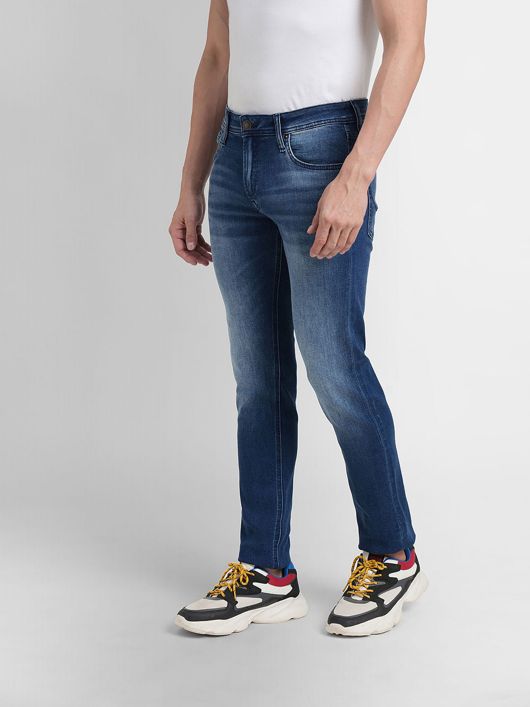 Dark Blue Low Rise Glenn Slim Fit Jeans