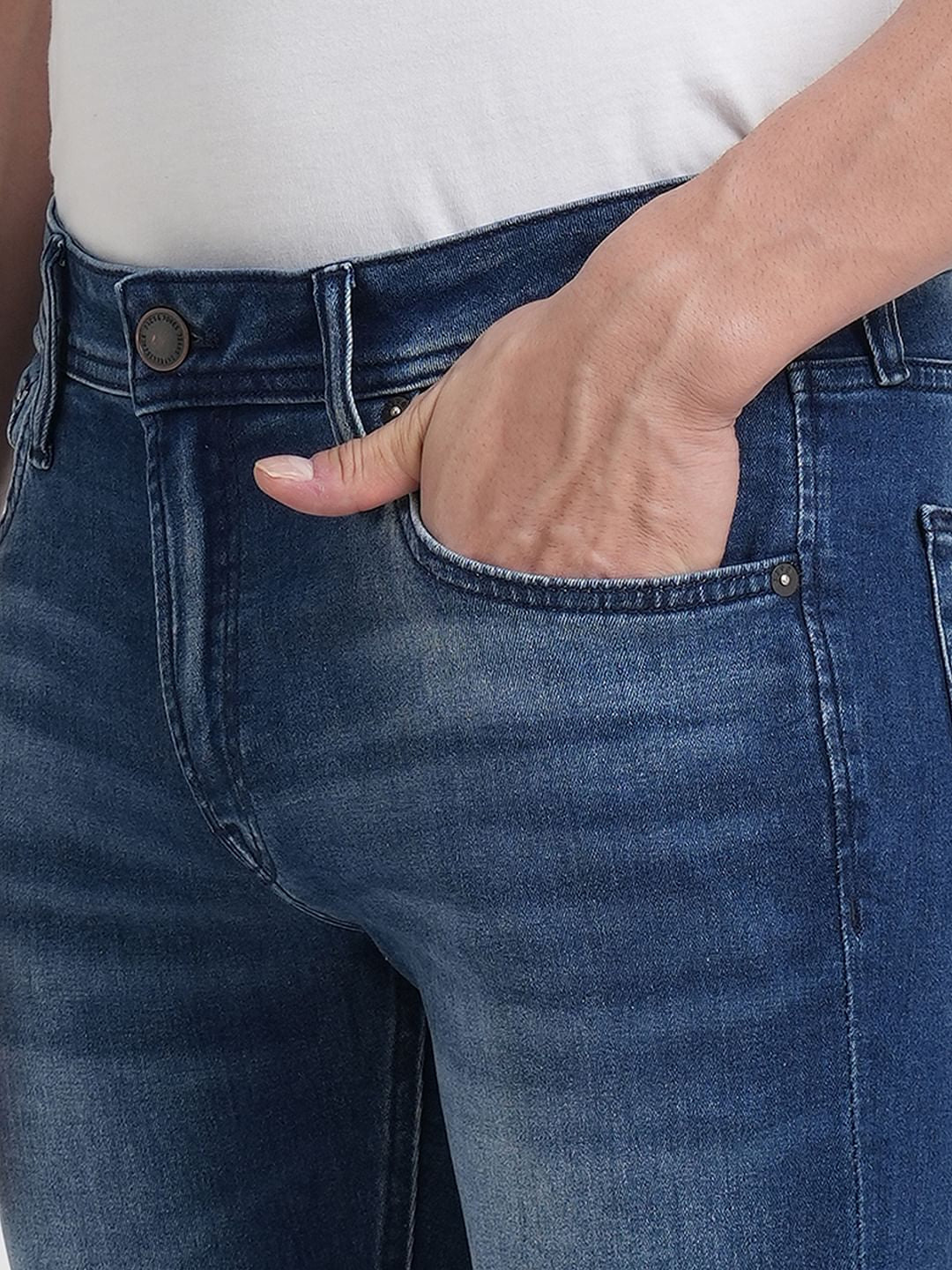 Dark Blue Low Rise Glenn Slim Fit Jeans