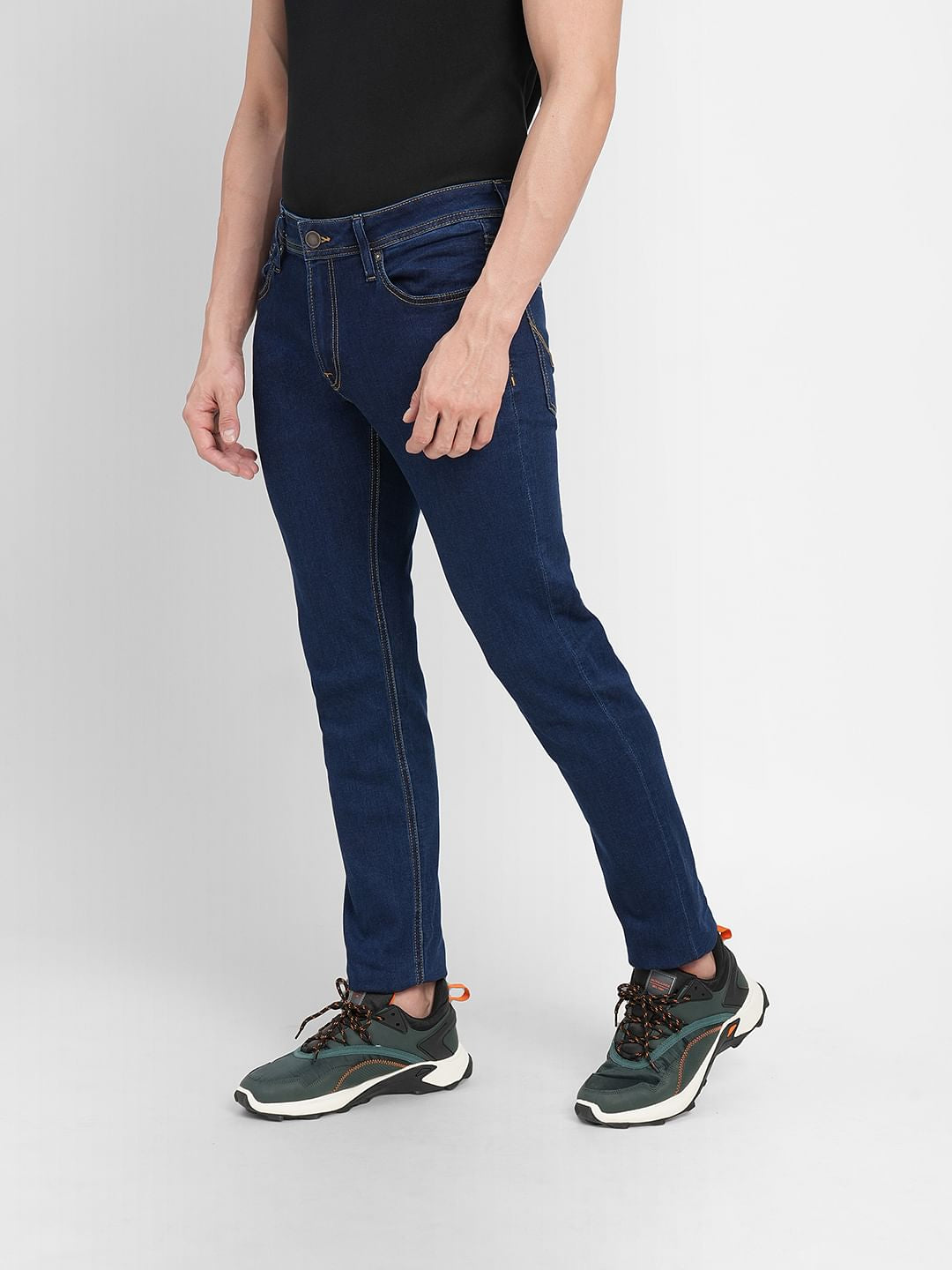 Dark Blue Low Rise Glenn Slim Fit Jeans