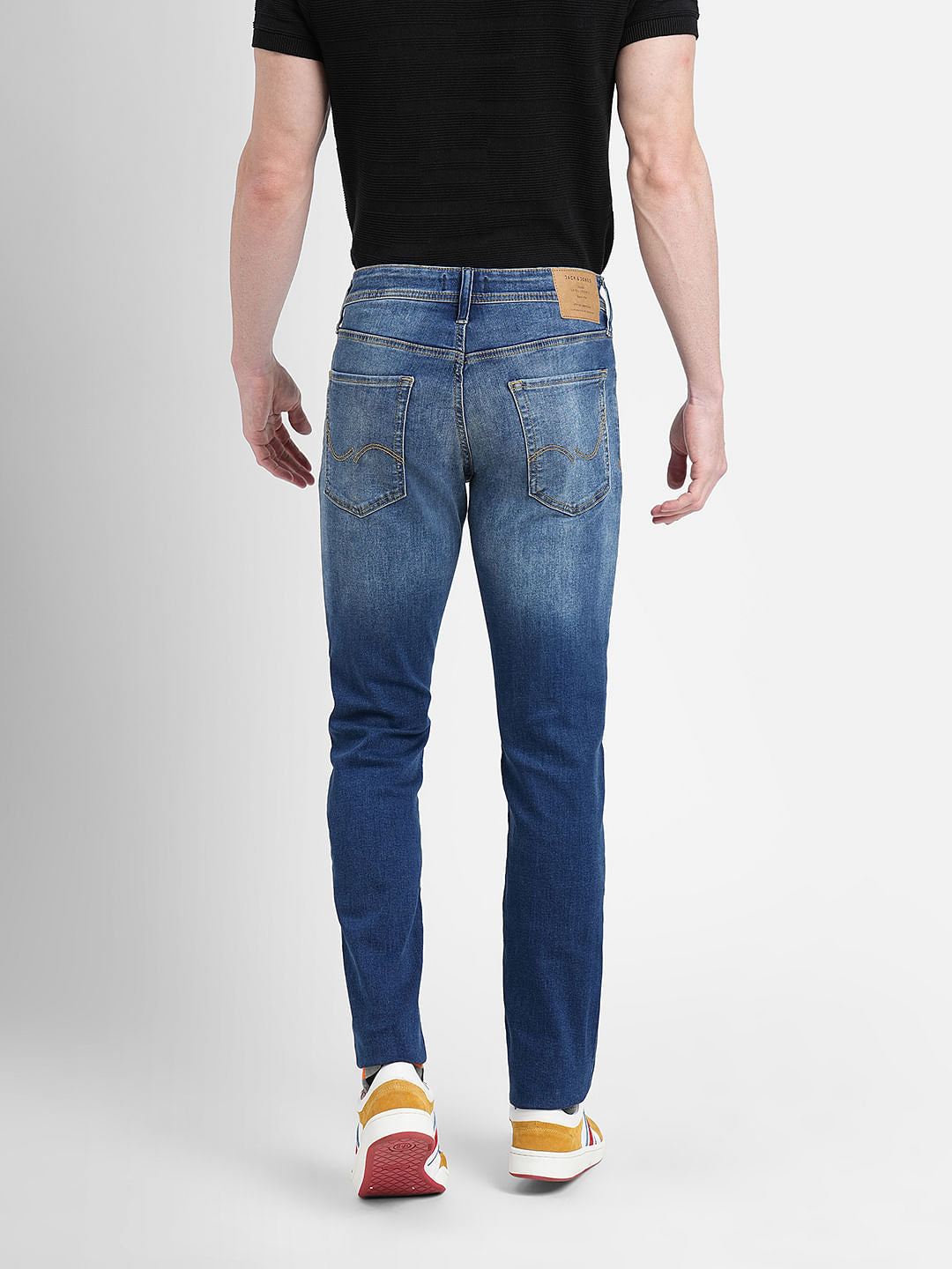 Dark Blue Low Rise Glenn Slim Fit Jeans