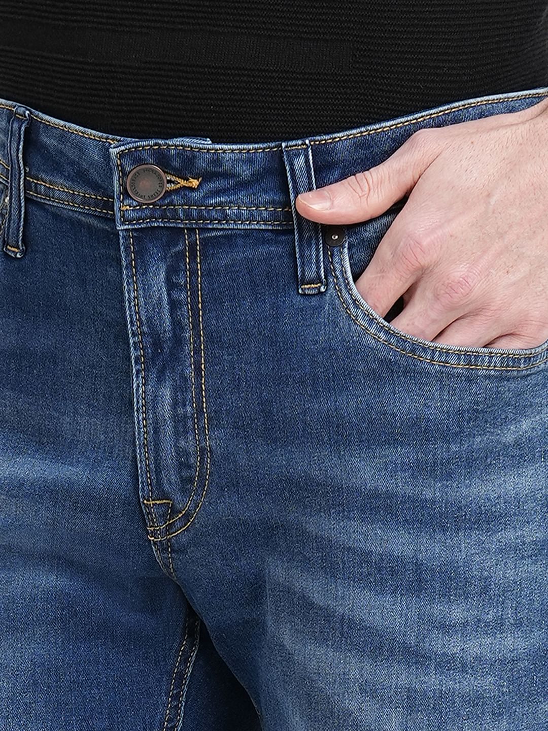 Dark Blue Low Rise Glenn Slim Fit Jeans