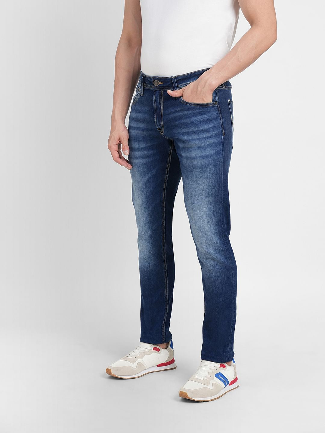 Dark Blue Low Rise Glenn Slim Fit Jeans
