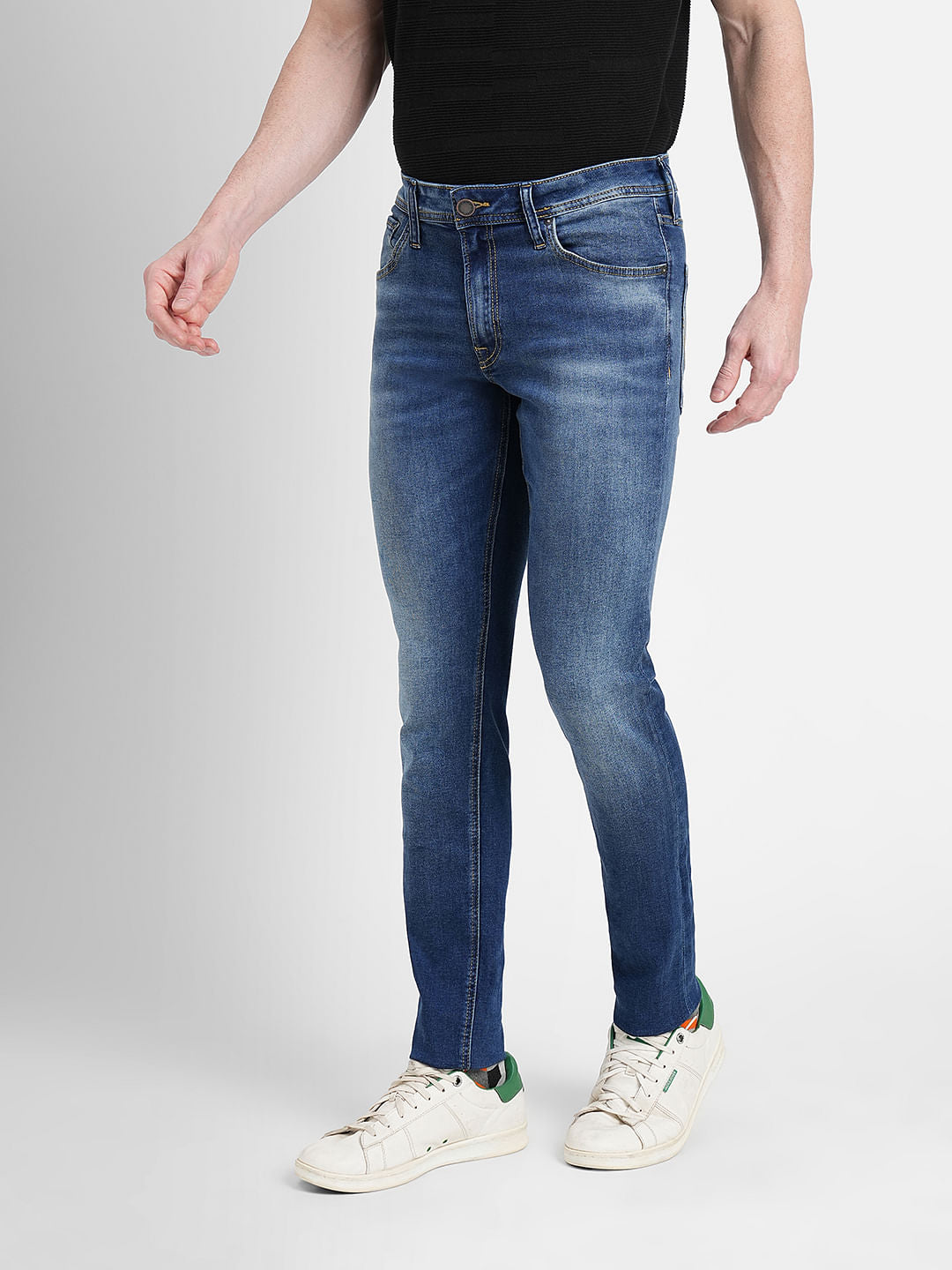 Dark Blue Low Rise Glenn Slim Fit Jeans