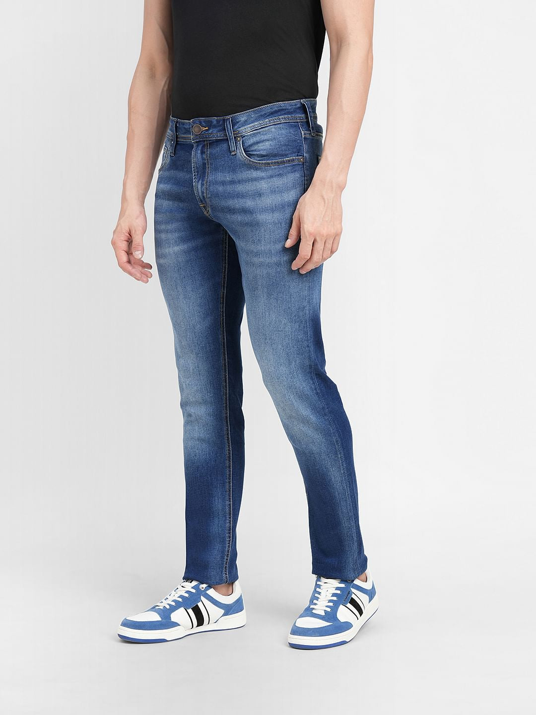 Dark Blue Low Rise Glenn Slim Fit Jeans