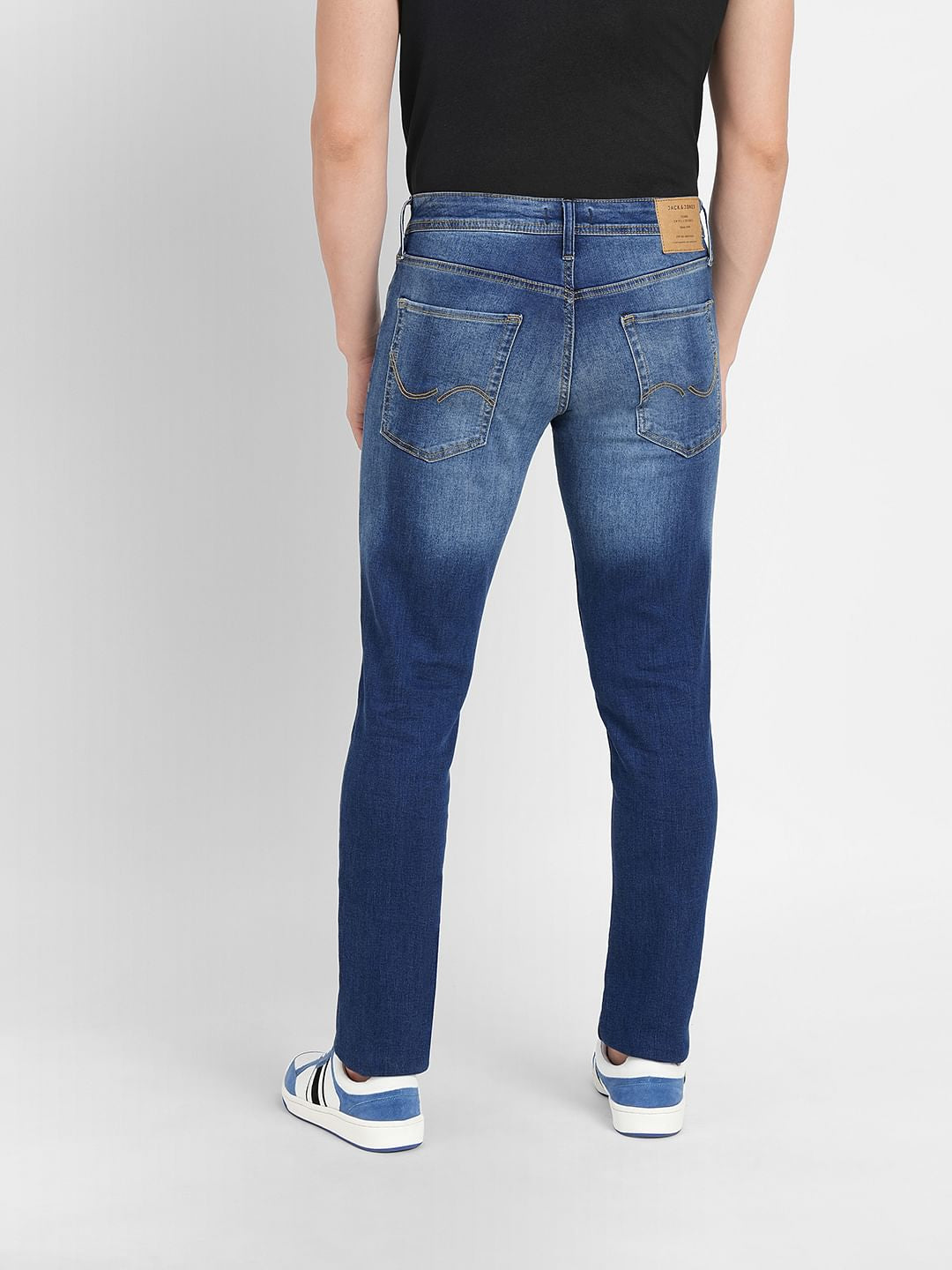 Dark Blue Low Rise Glenn Slim Fit Jeans