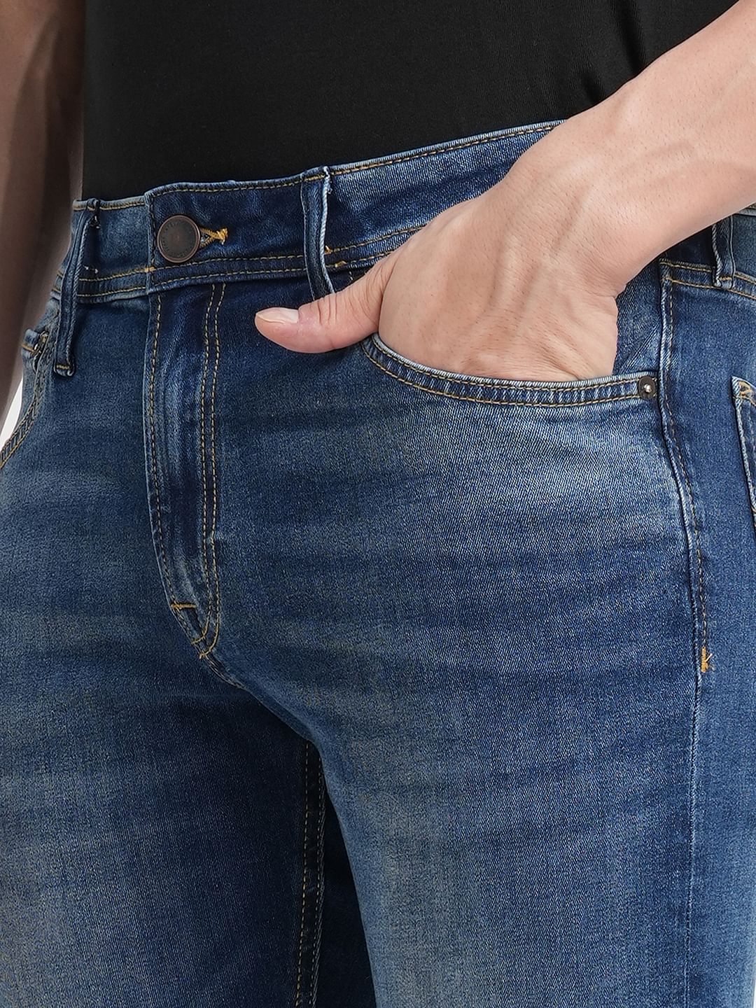 Blue Low Rise Glenn Slim Fit Jeans