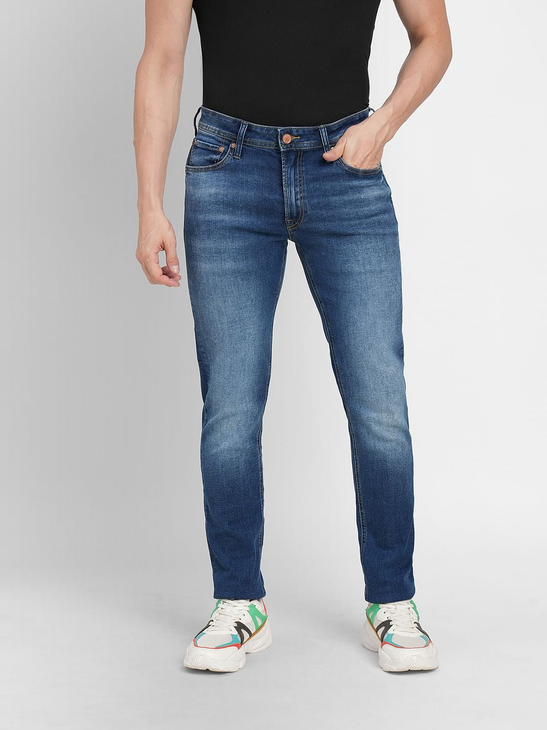 Blue Low Rise Ben Skinny Fit Jeans