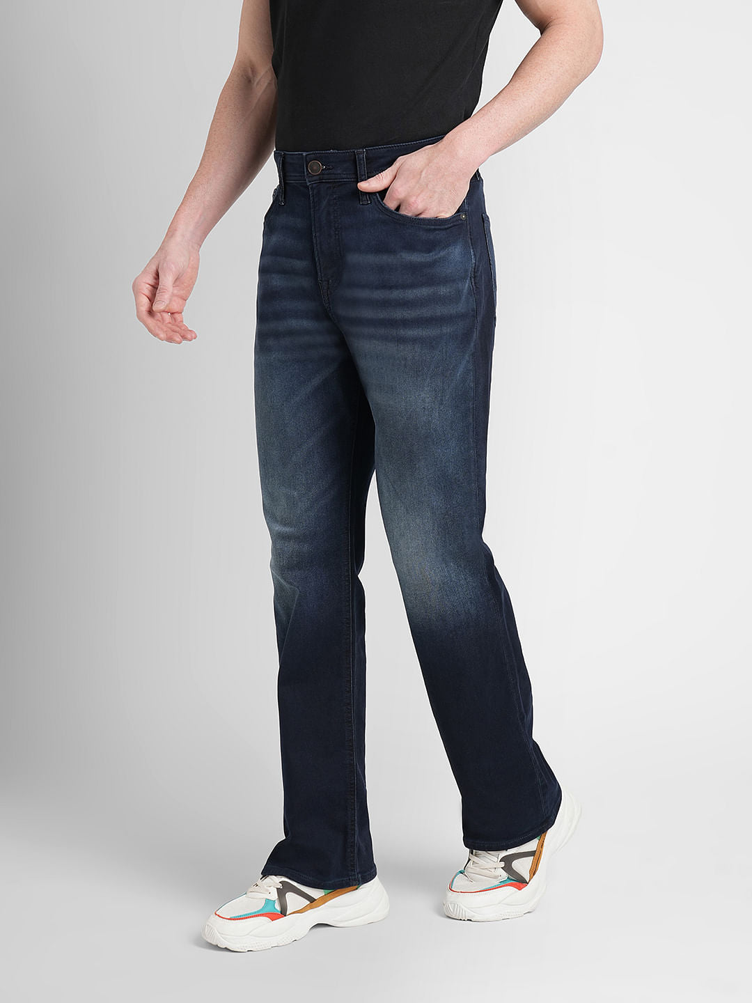 Dark Blue High Rise Ray Bootcut Jeans