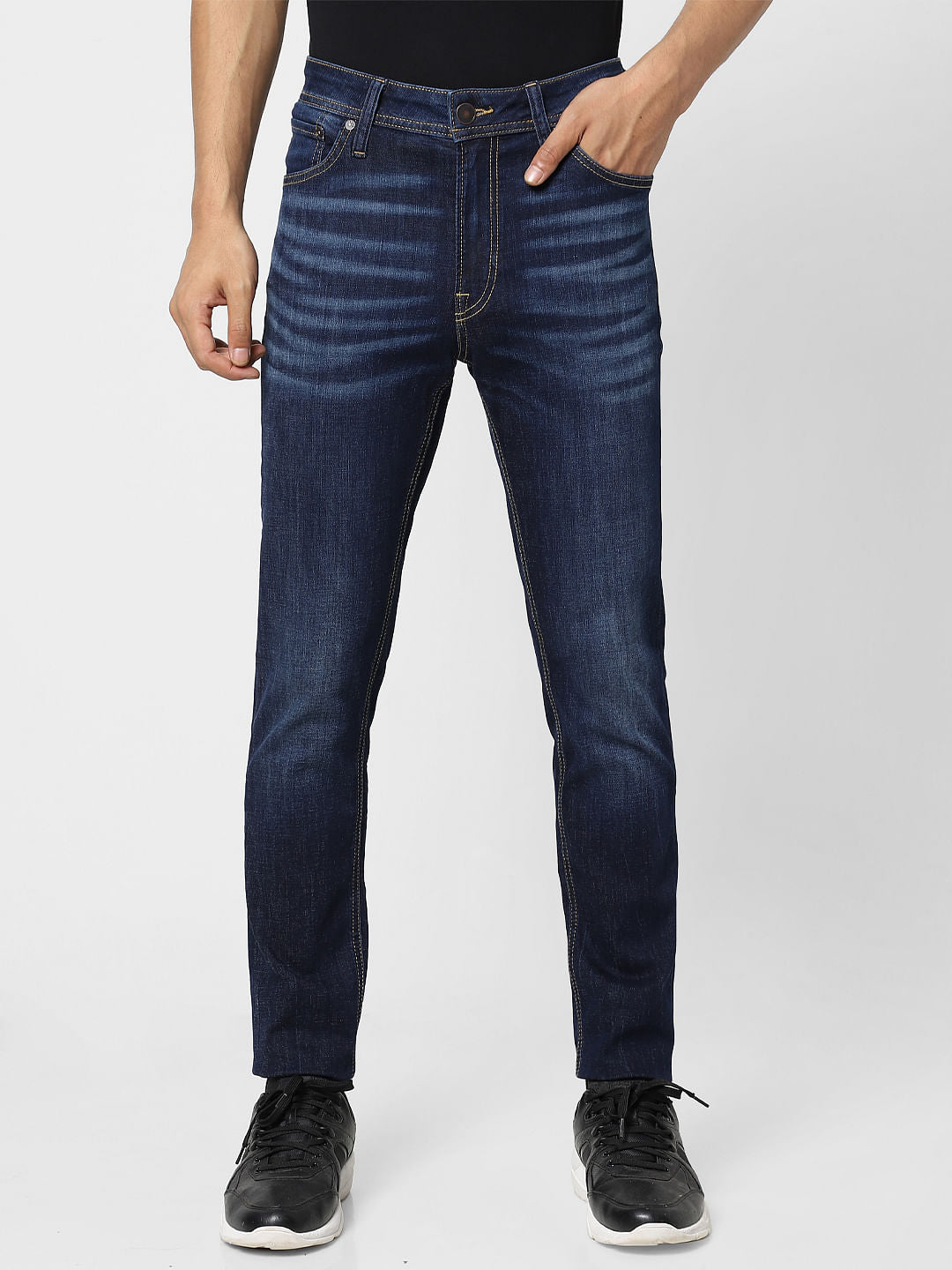 Dark Blue Low Rise Ben Skinny Jeans