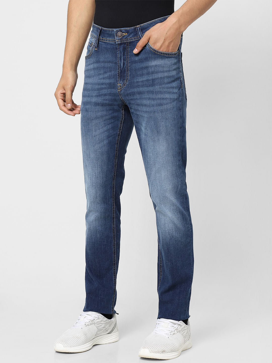 Blue Low Rise Faded Ben Skinny Jeans