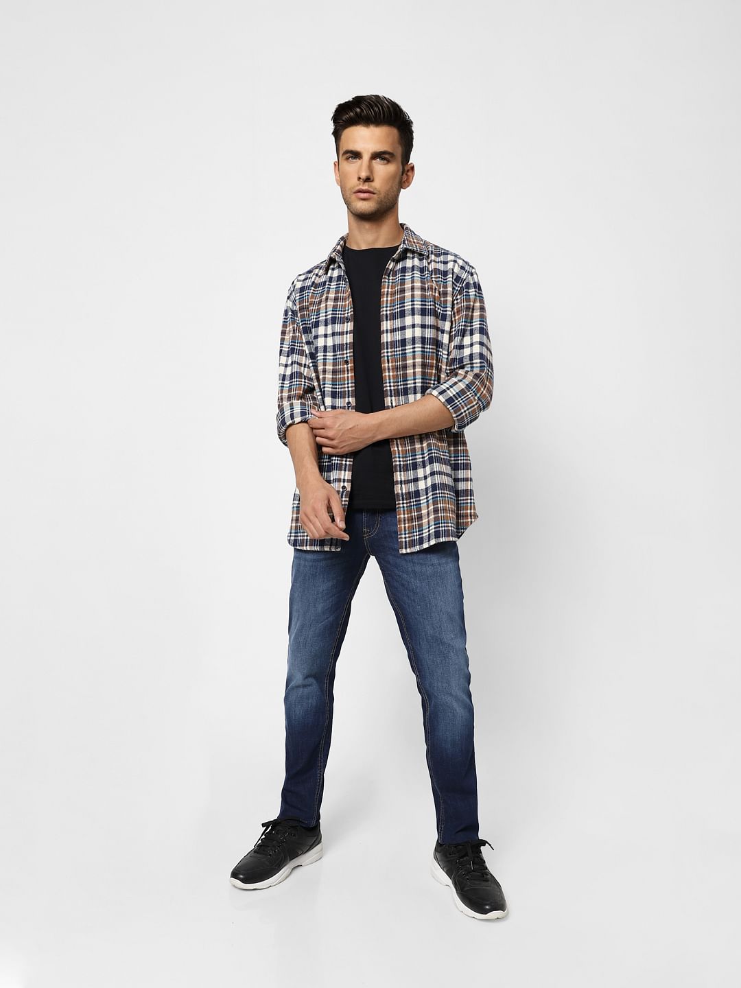 Blue Low Rise Faded Ben Skinny Jeans
